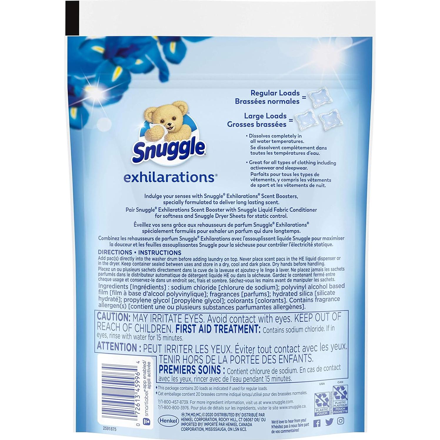 Aumentador de Aroma Snuggle Iris Azul 20 Pacs 0.45kg