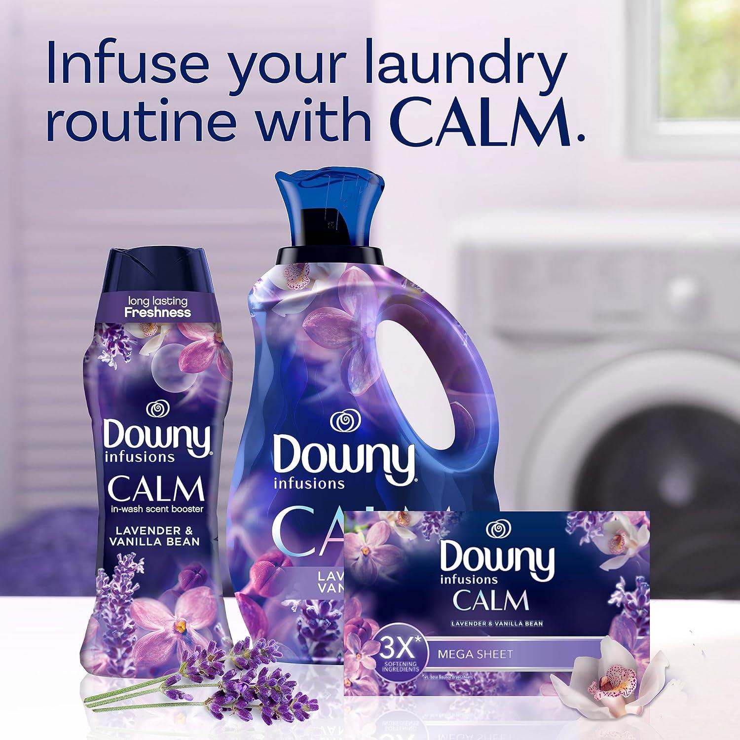 Hojas de Secadora Downy Infusions CALM 180 Piezas Lavanda Vainilla