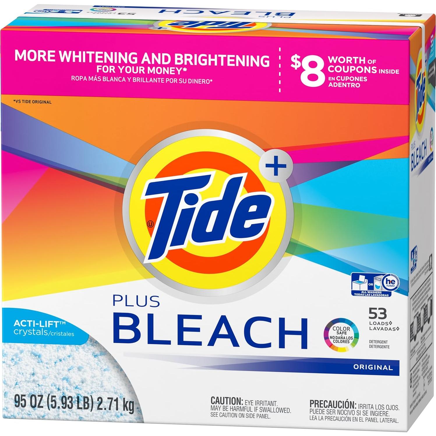 Detergente en Polvo Tide Original con Blanqueador 2.69 kg