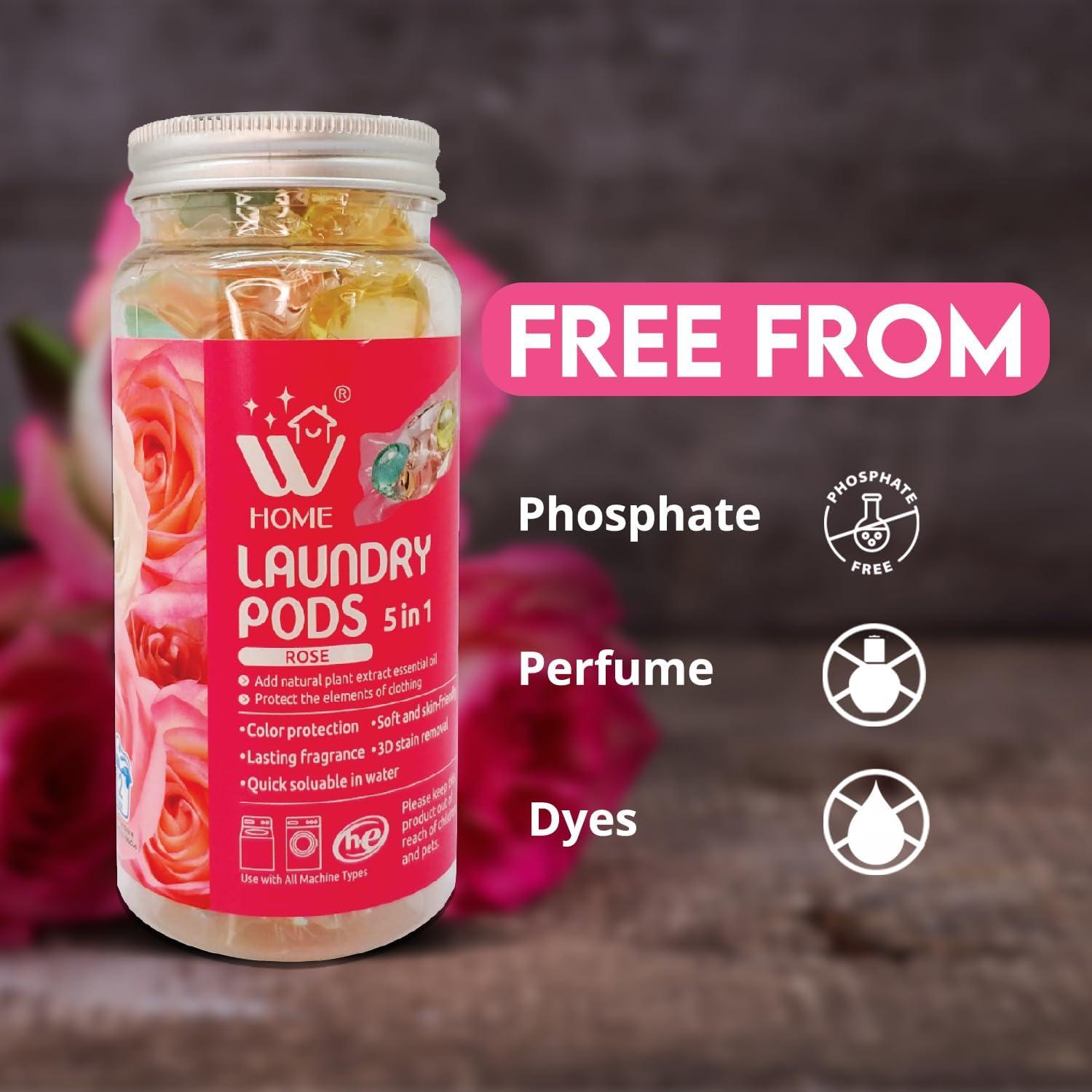 Cápsulas de Lavandería WBM Home 24 Unidades Aroma Rosa