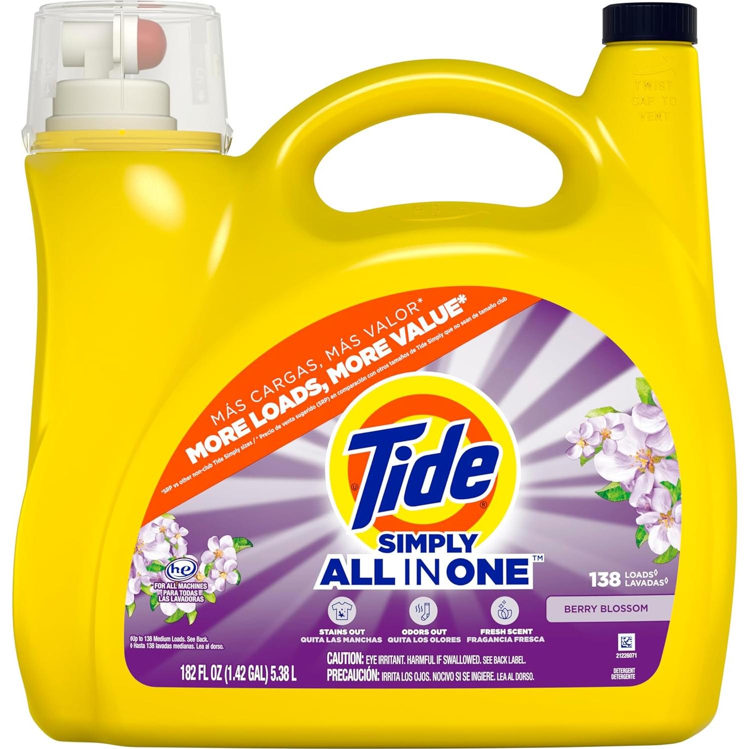 Detergente Líquido Tide Simply Aroma a Flor de Baya 5.38L