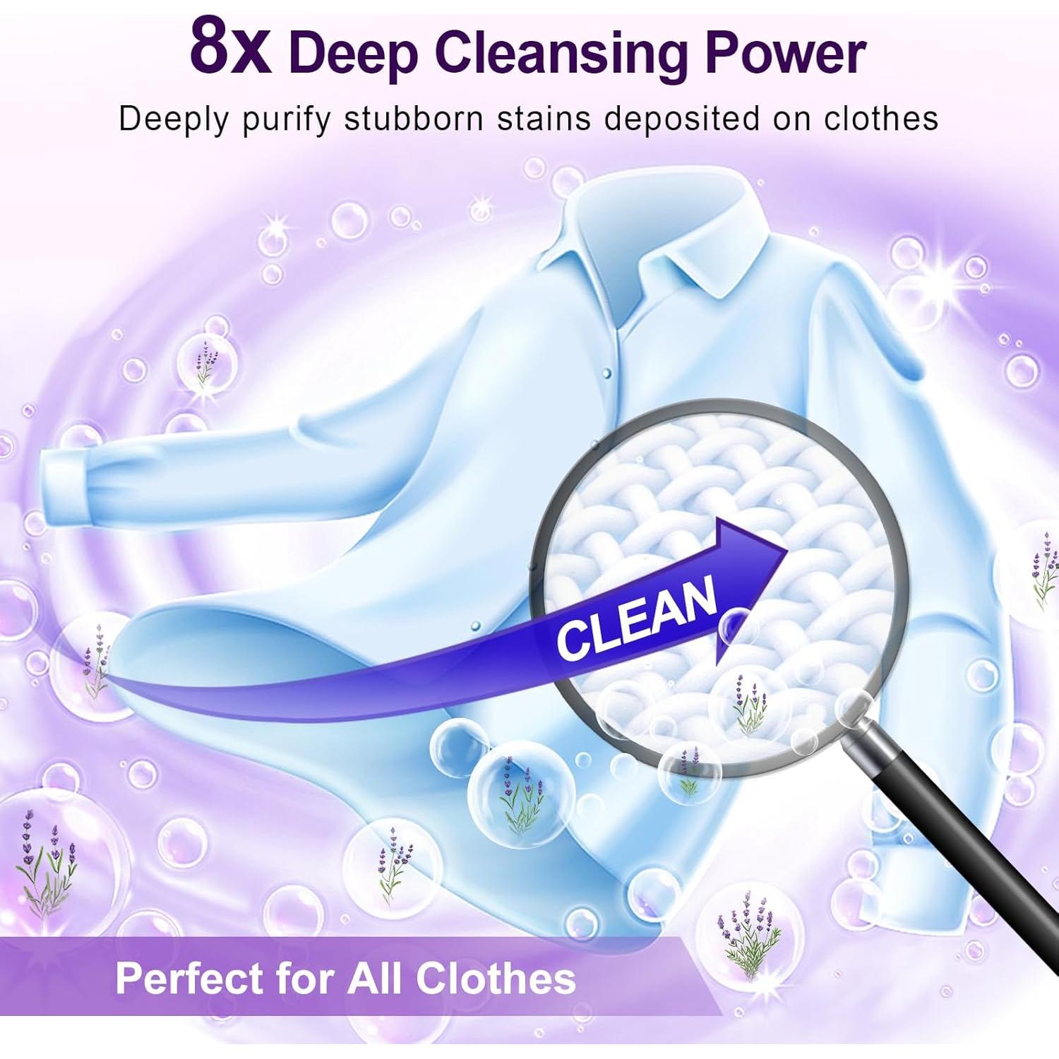 Hojas de detergente ecológico Binbata 200 cargas lavanda hipoalergénico