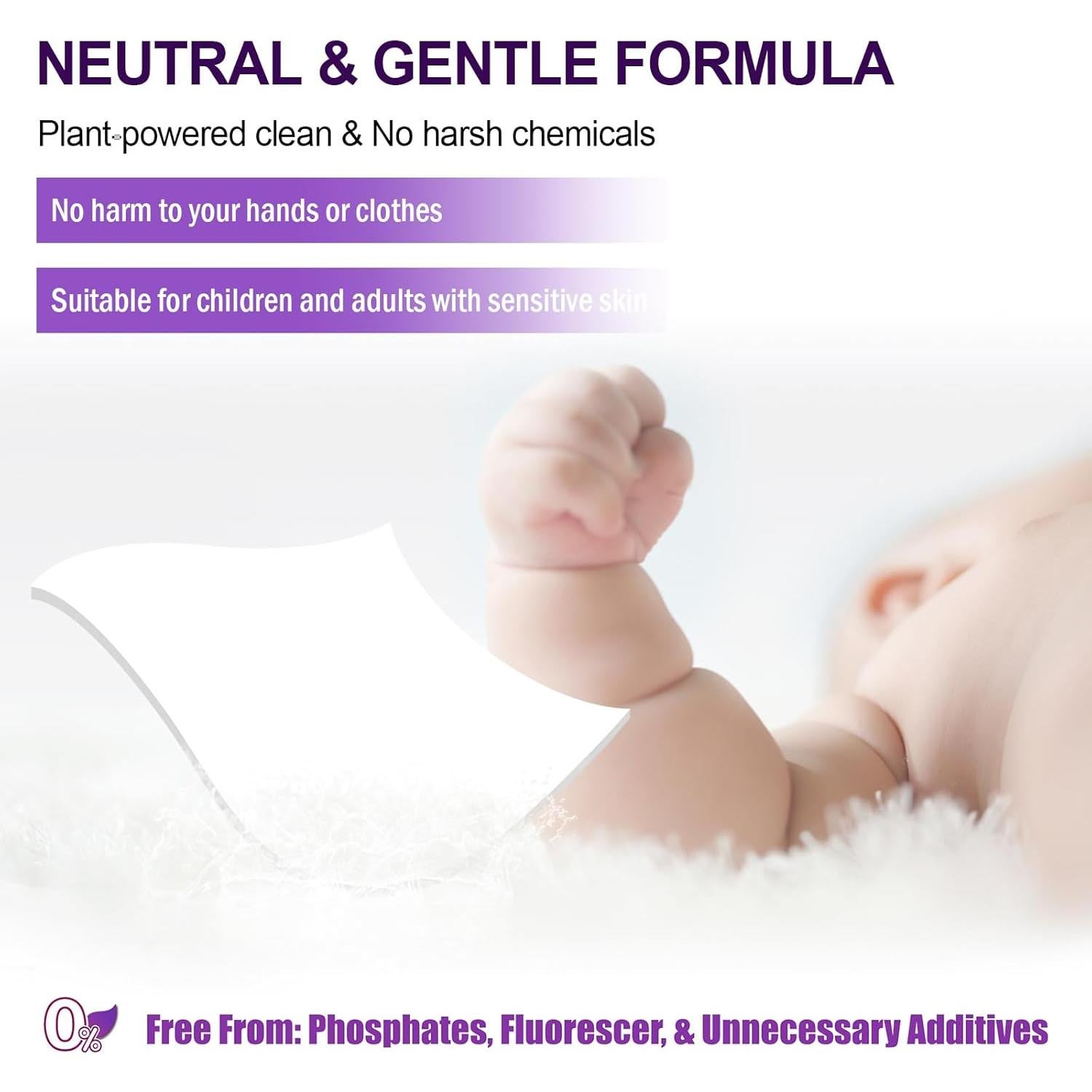 Hojas de detergente ecológico Binbata 200 cargas lavanda hipoalergénico