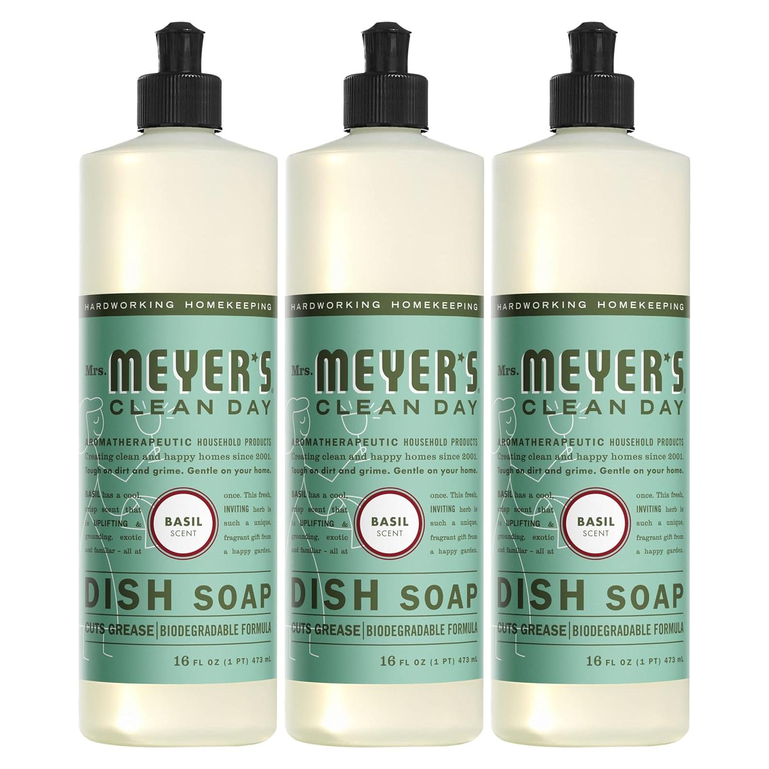 Jabón Líquido para Platos Mrs. Meyer's Albahaca 1419 ml