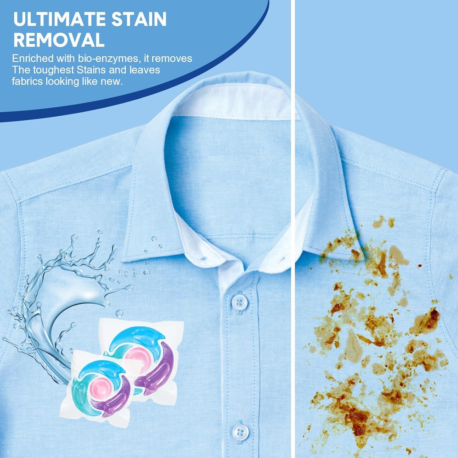 200 Cápsulas Detergente Ropa Heigble 4 en 1 Aroma Frutal