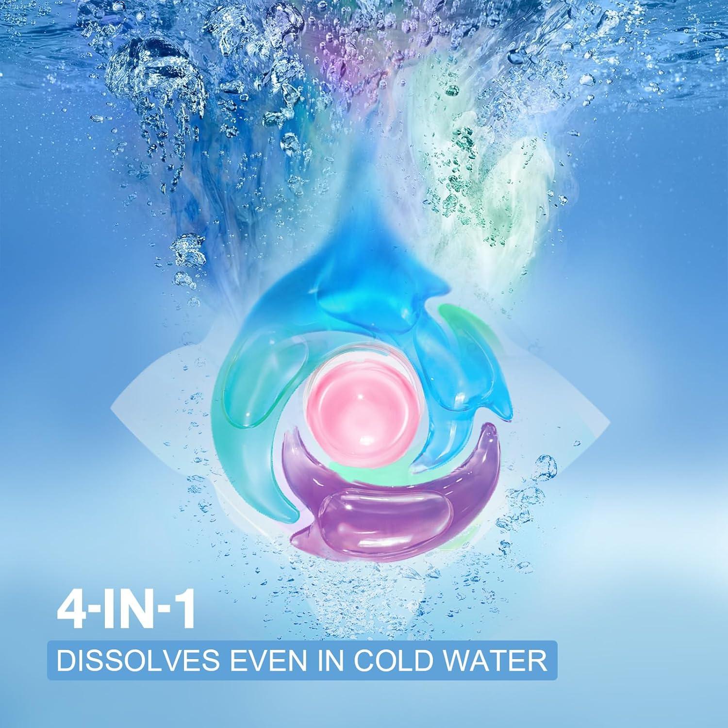 200 Cápsulas Detergente Ropa Heigble 4 en 1 Aroma Frutal