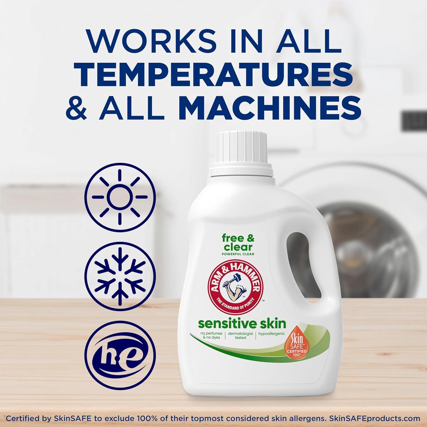 Detergente Líquido para Ropa ARM & HAMMER 3.1 L Piel Sensible