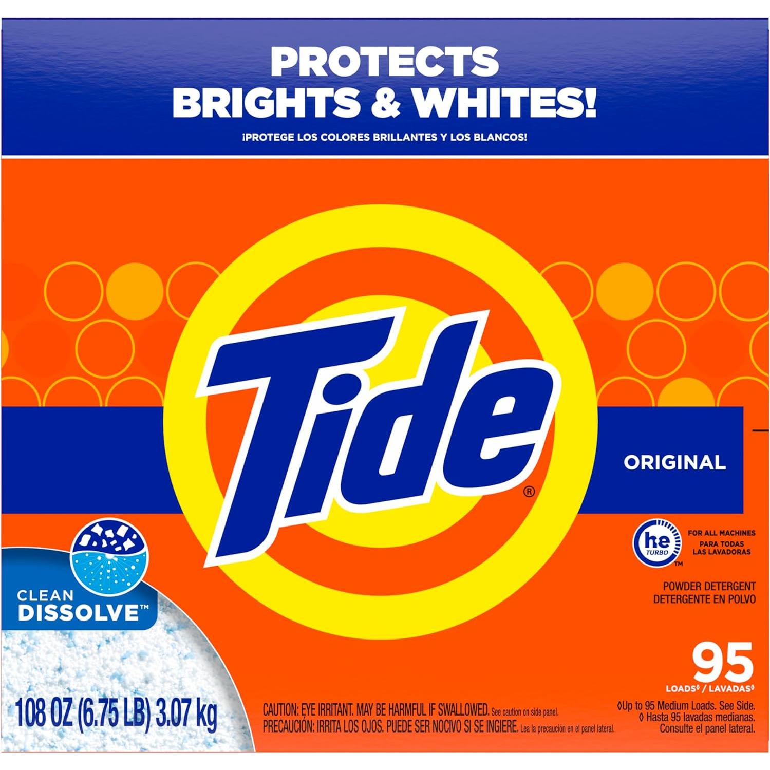 Detergente en polvo Tide Original 3.06 kg - 95 cargas