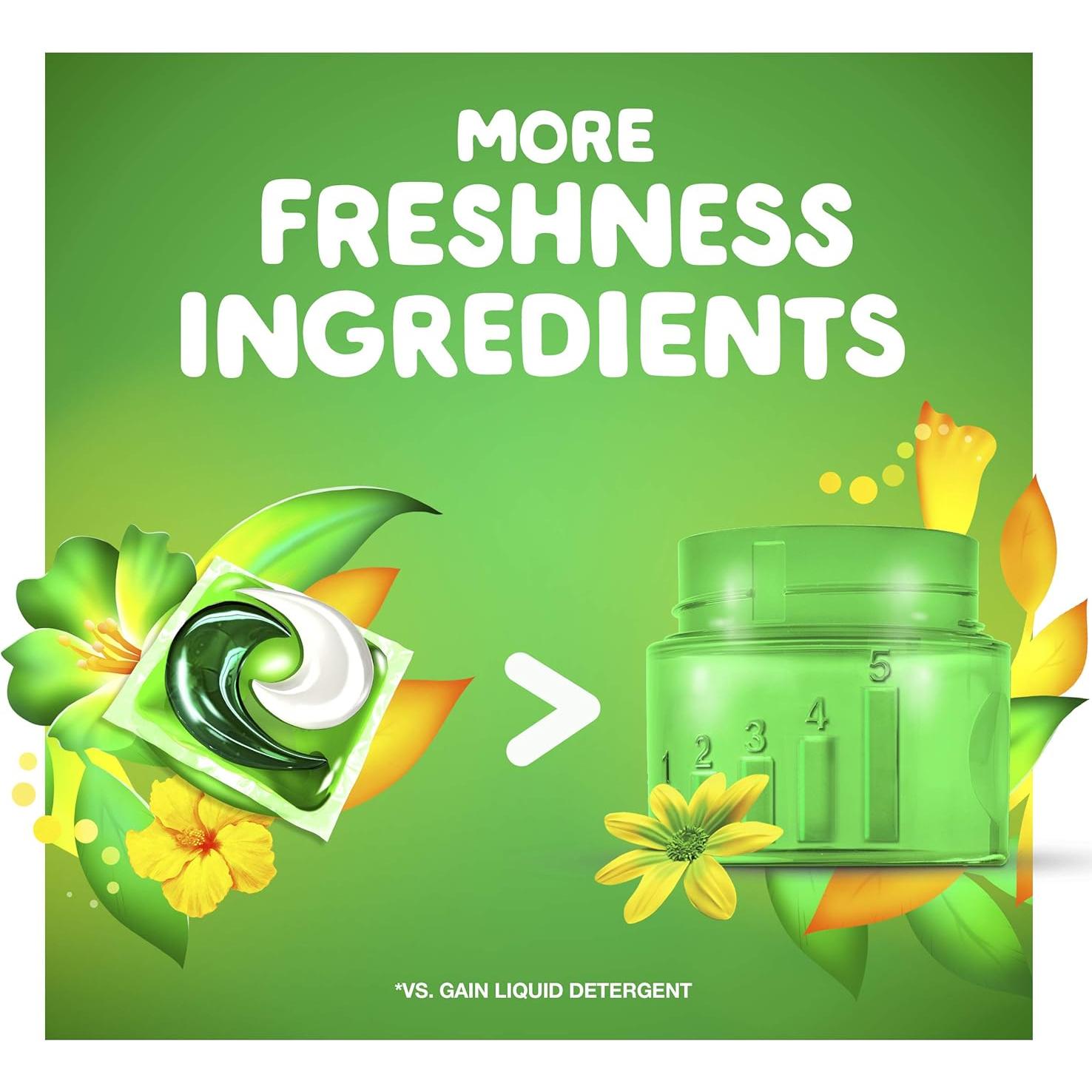 Gain flings! Detergente Líquido para Ropa 4 Bolsas 152 Unidades