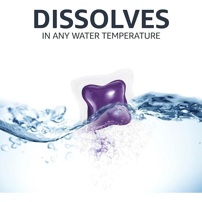 Pacs de detergente para ropa Amazon Basics 120 unidades lavanda