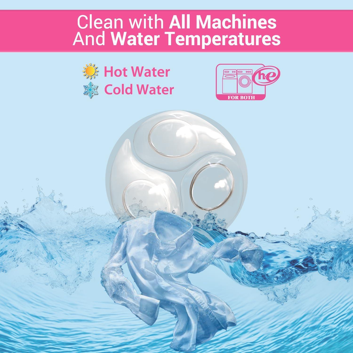 Bolsas de detergente WBM Home 128 unidades sin fragancia