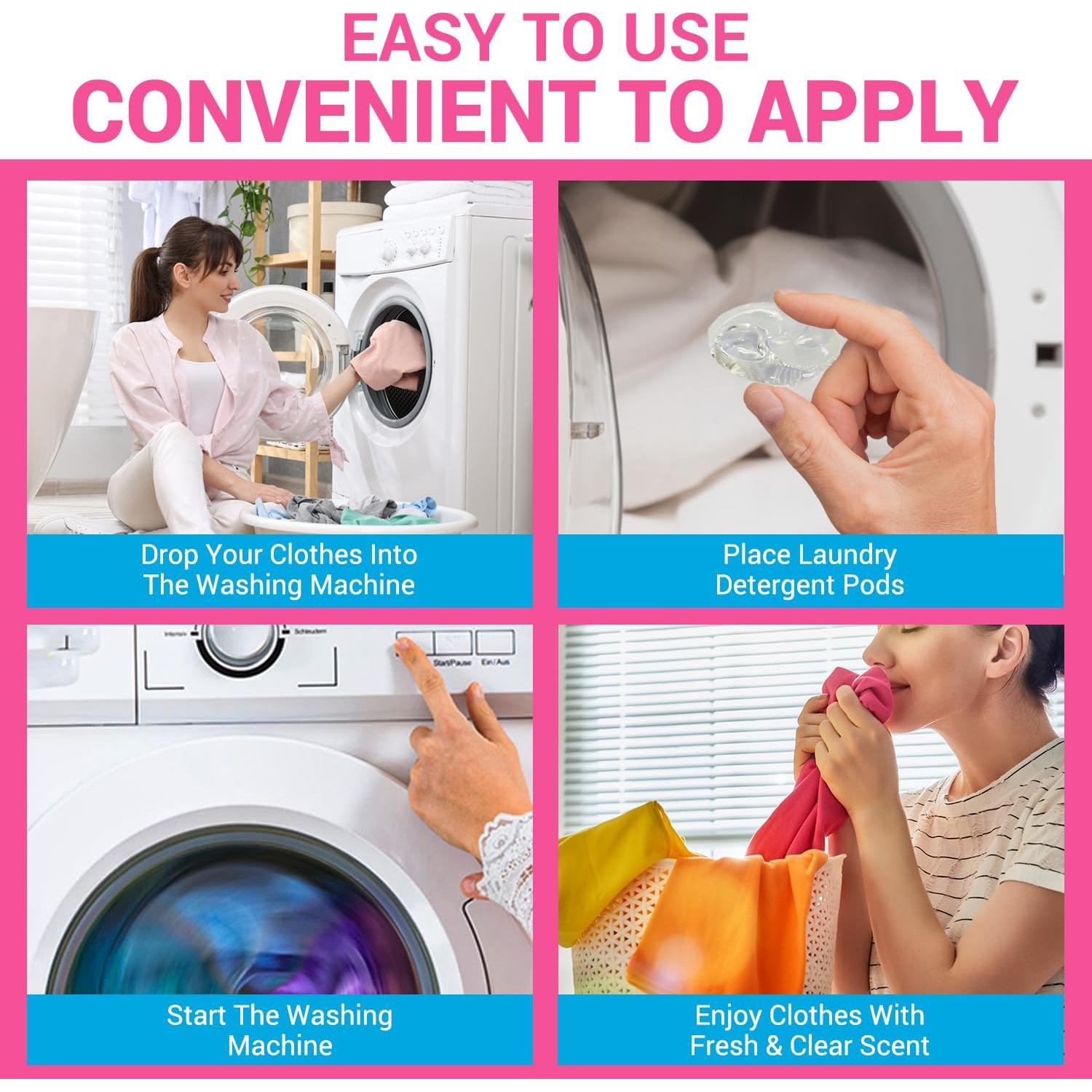 Bolsas de detergente WBM Home 128 unidades sin fragancia