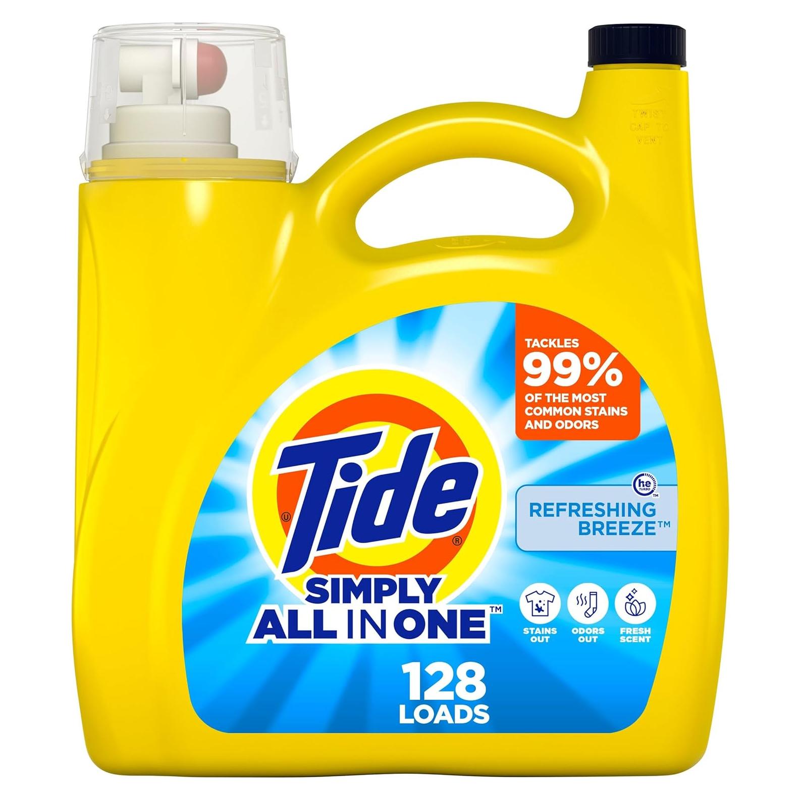 Detergente Líquido Tide Simply 4.76L Brisa Refrescante 128 Lavados