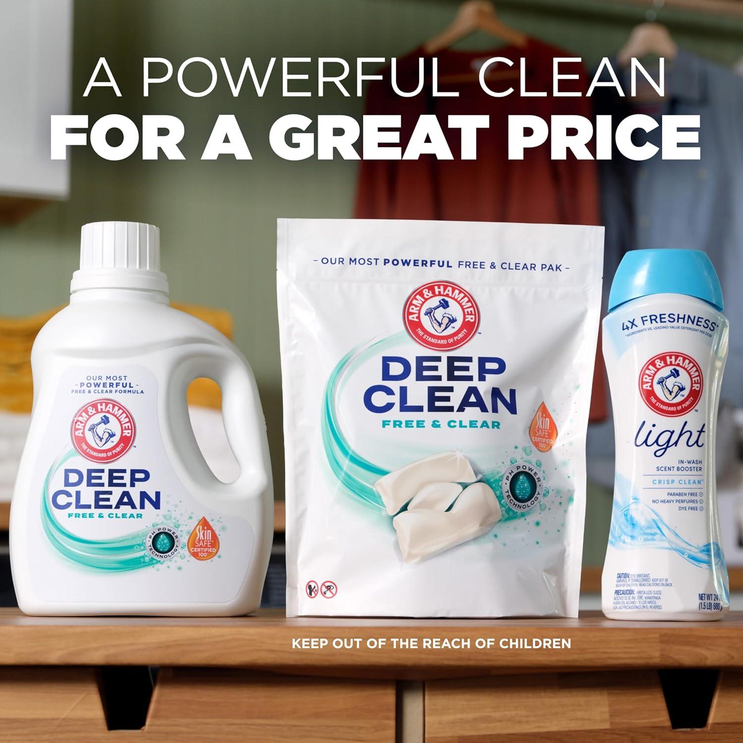 Detergente de Ropa ARM & HAMMER 44 Paks Concentrado Libre de Fragancias