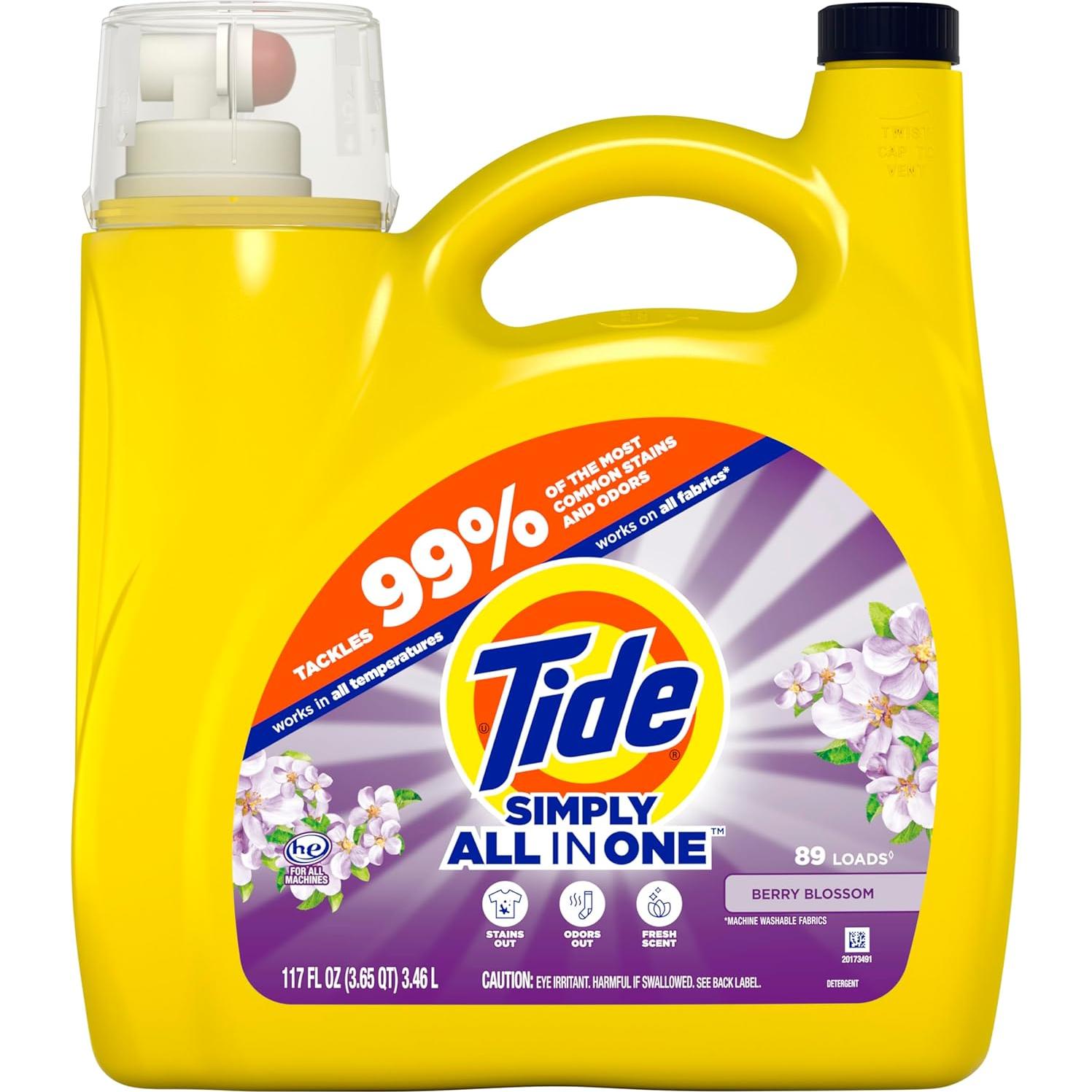 Detergente Líquido Tide Simply Clean & Fresh 3.46L Aroma Flor de Baya