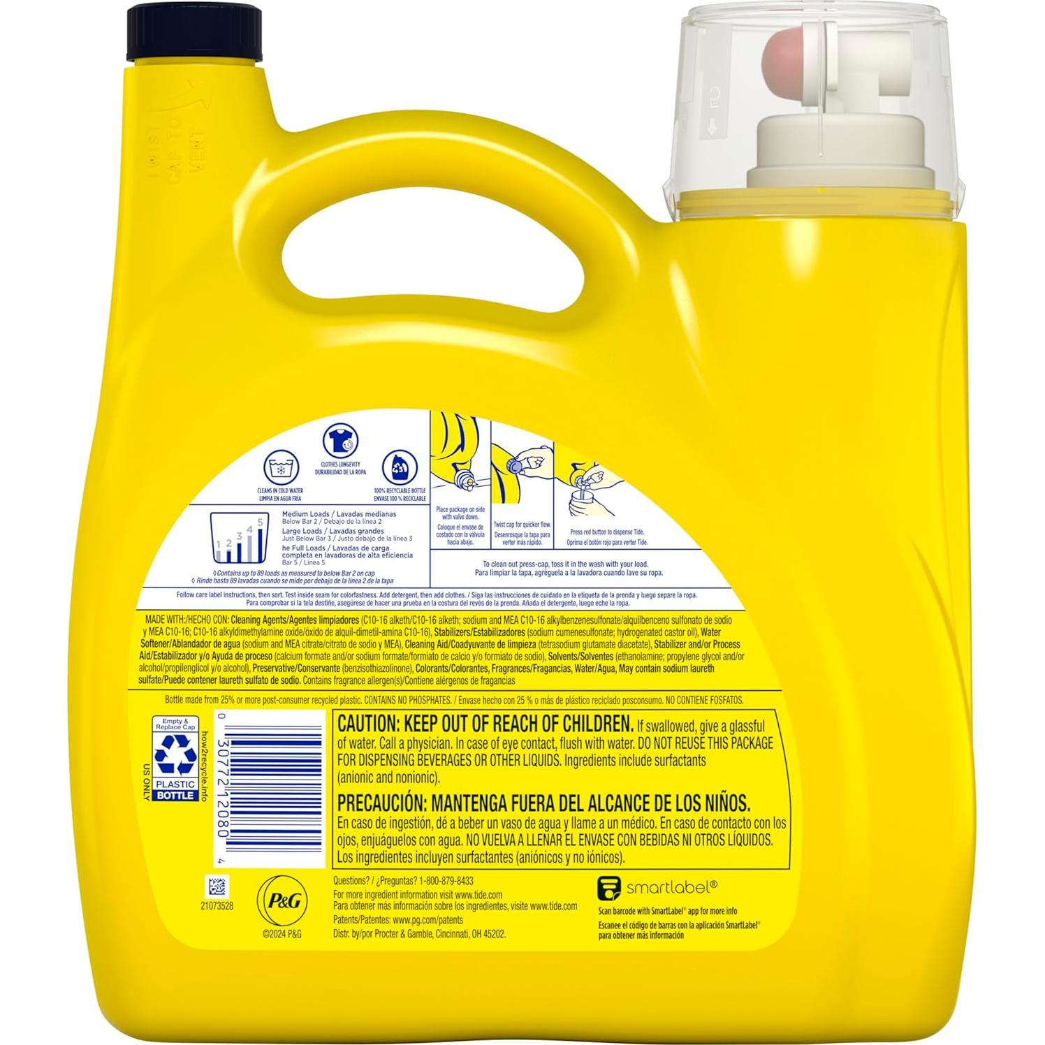 Detergente Líquido Tide Simply Clean & Fresh 3.46L Aroma Flor de Baya