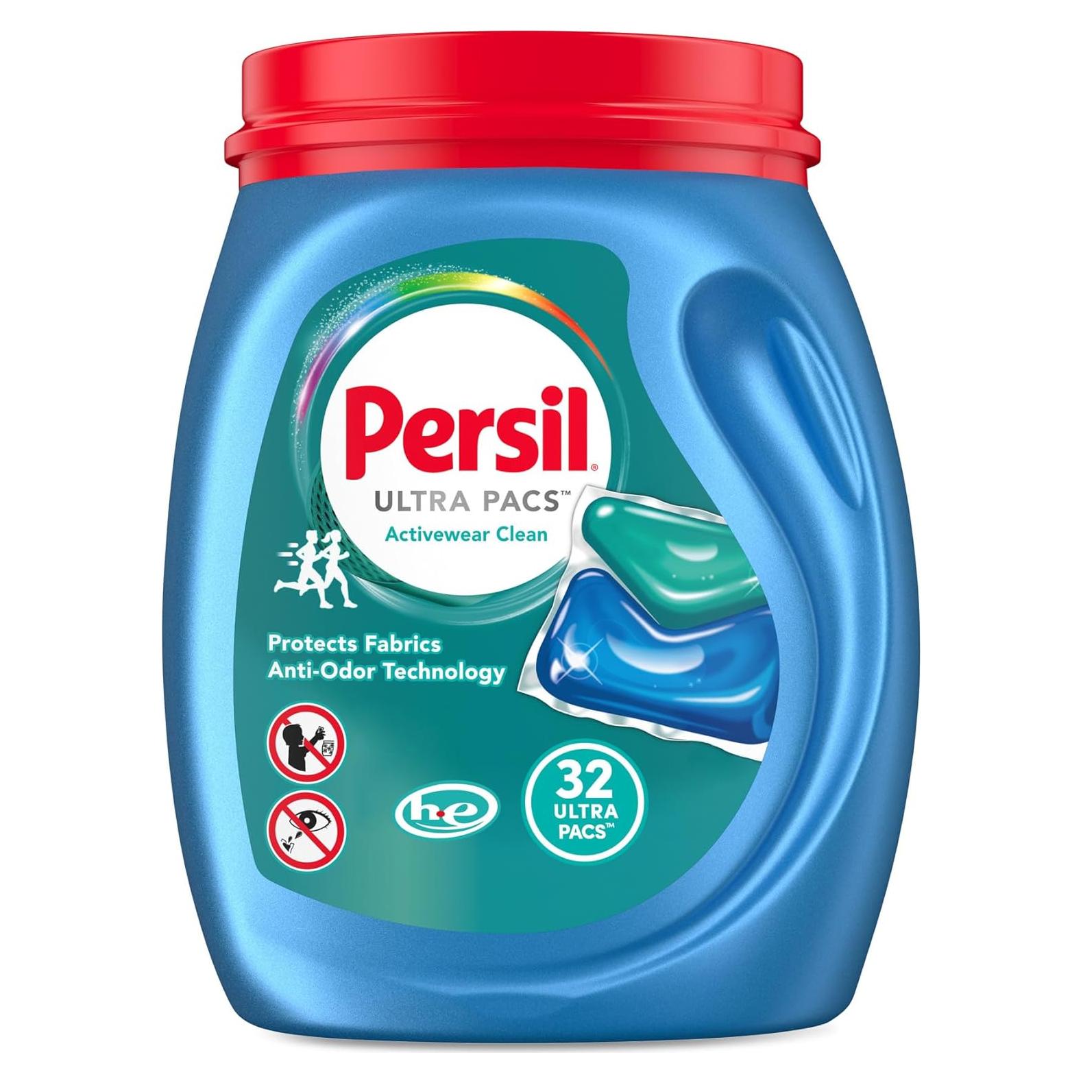 Detergente Persil Ultra Pacs Limpieza Ropa Deportiva 32 Unidades