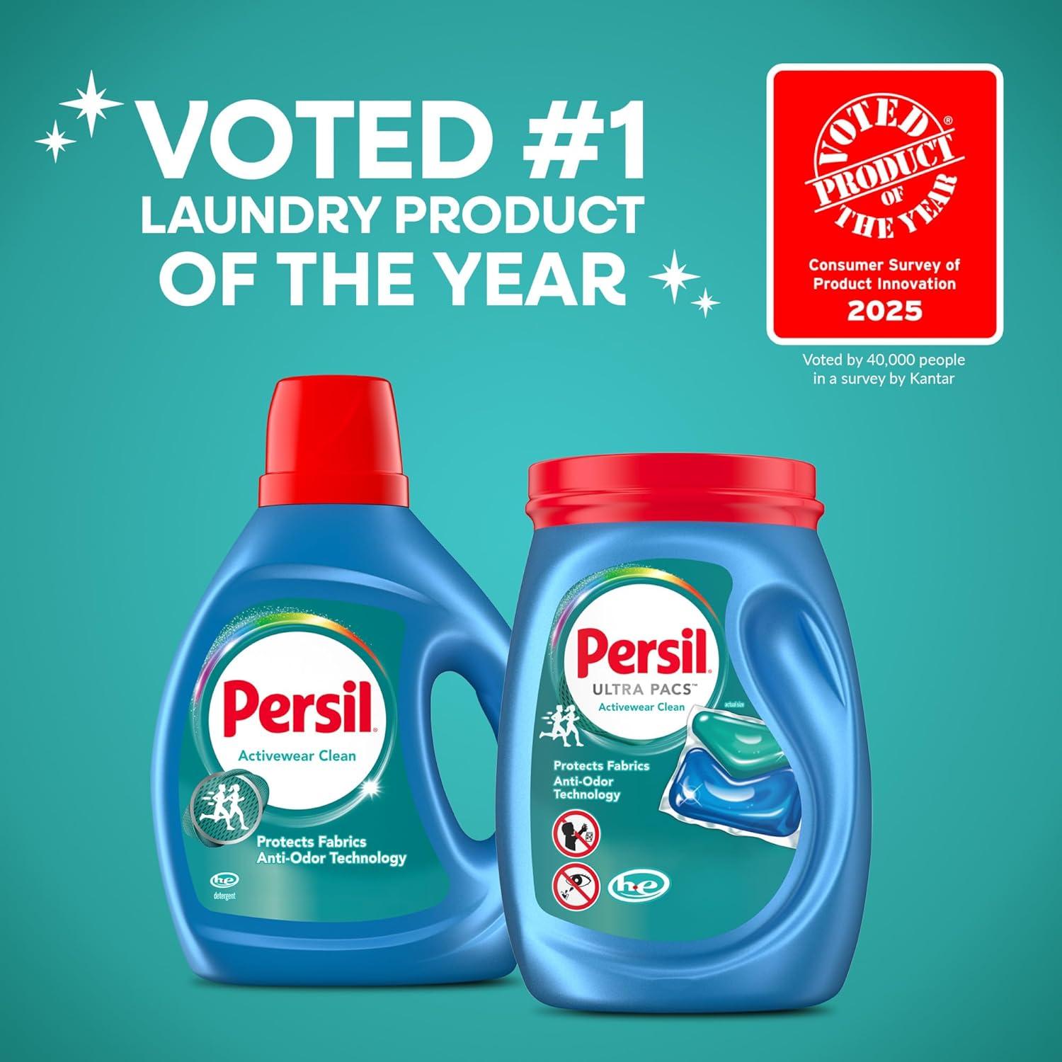 Detergente Persil Ultra Pacs Limpieza Ropa Deportiva 32 Unidades