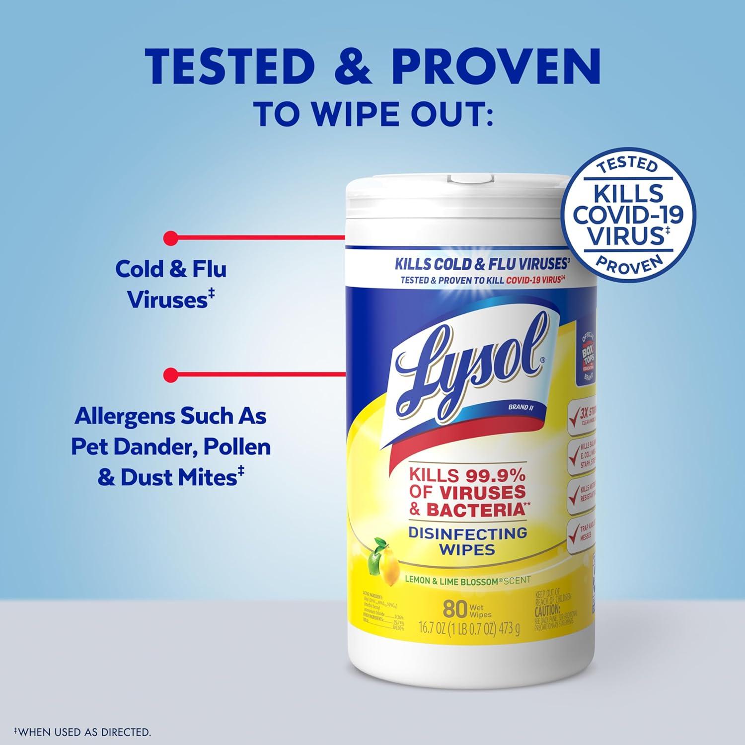 Toallitas Desinfectantes Lysol 240 Unidades Multi-Superficie