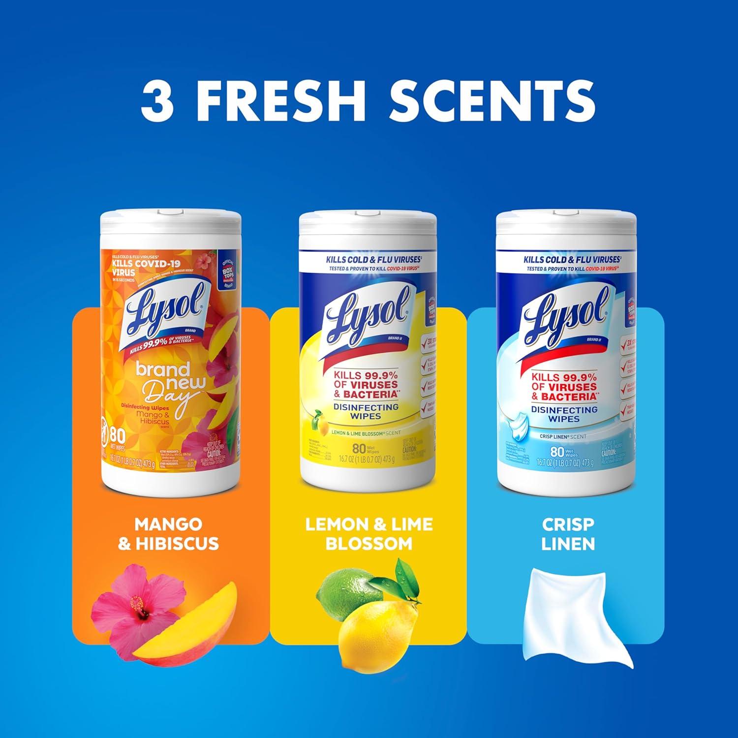 Toallitas Desinfectantes Lysol 240 Unidades Multi-Superficie