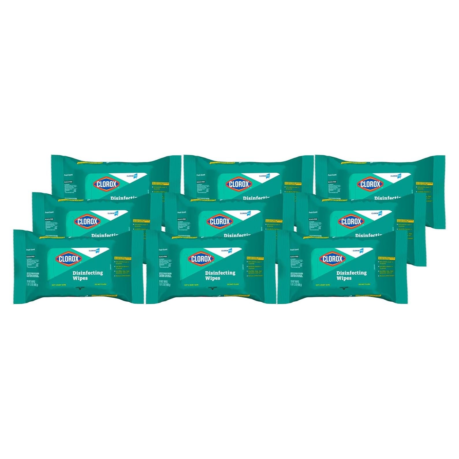 Toallitas Desinfectantes CloroxPro, Sin Blanqueador, 70 Unidades