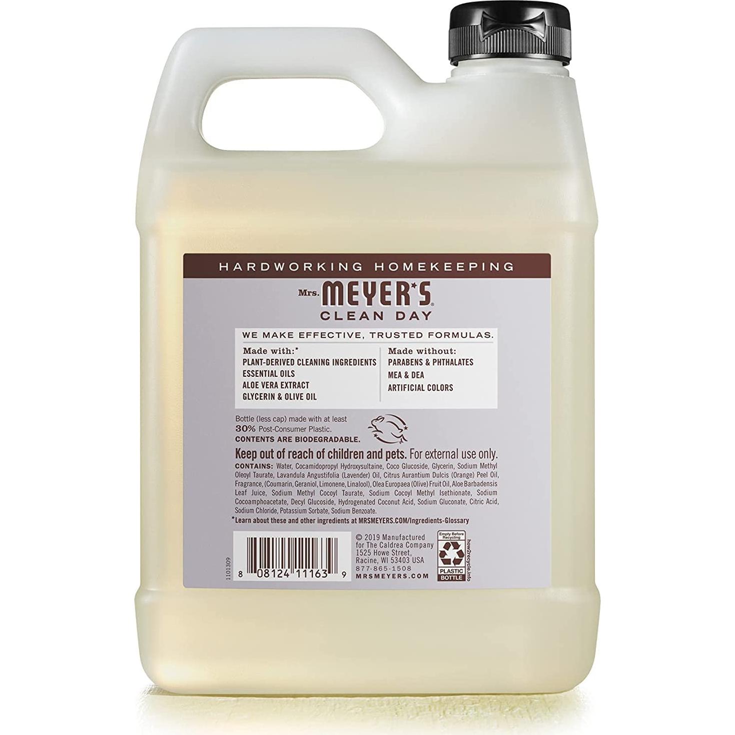 Recarga Jabón de Manos Mrs. Meyer's 2 Aromas 1.81 kg