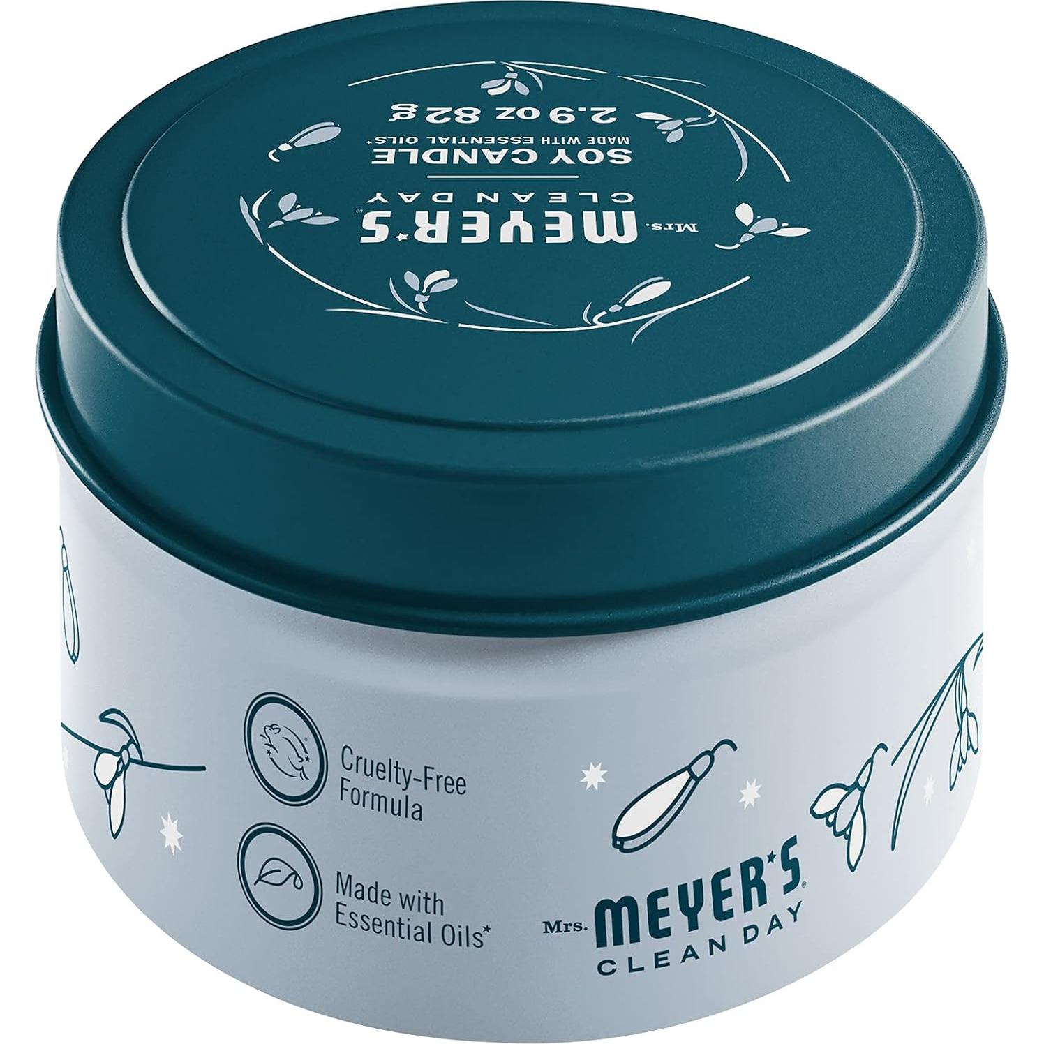 Vela de Lata de Soja Mrs. Meyer's Campanilla de Nieve 82g