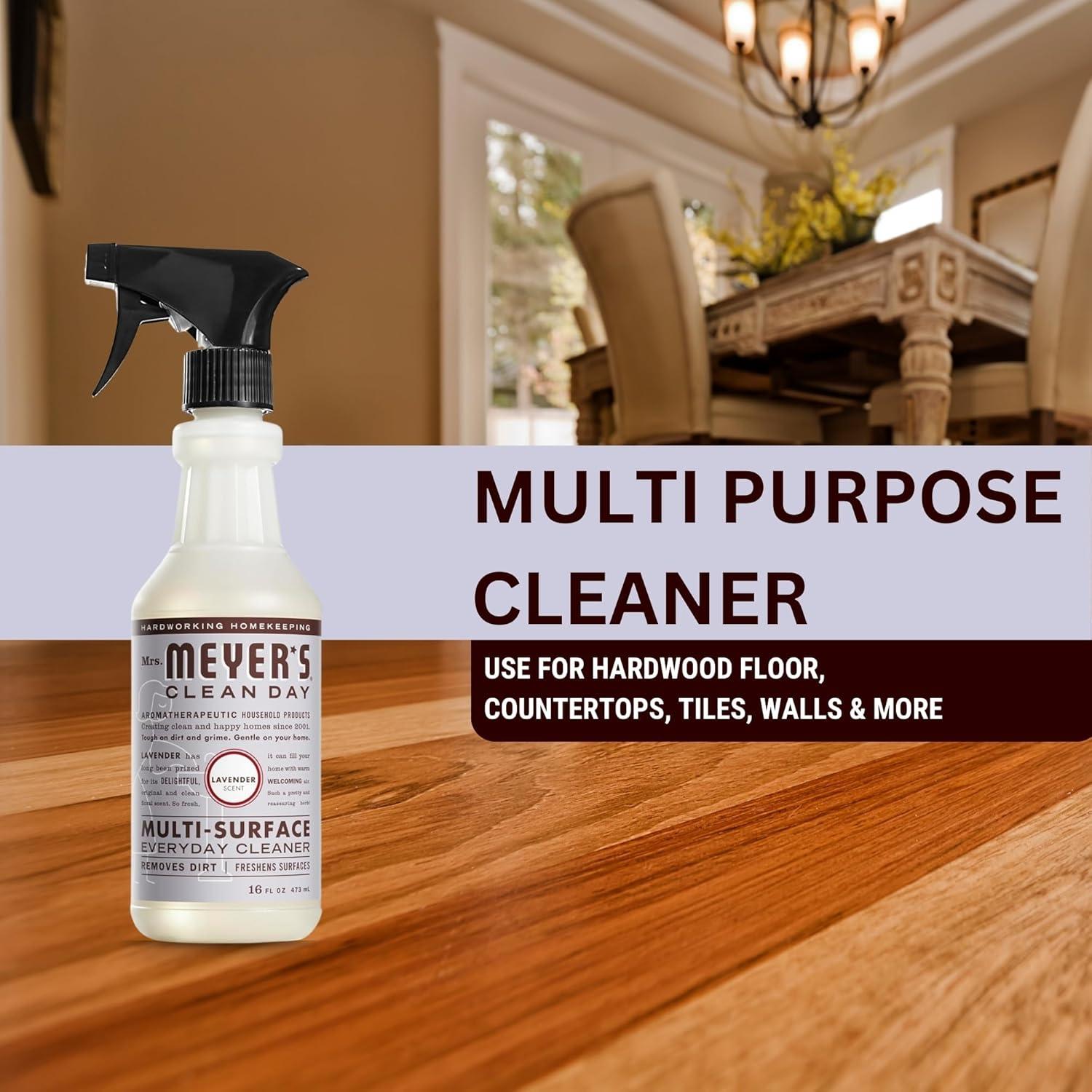 Juego de Limpiador Multi-Superficie Lavanda Mrs. Meyer's - 2 Botellas 0.47L y Toalla Microfibra