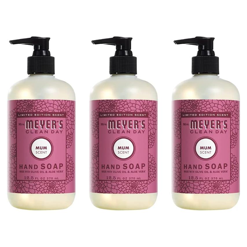 Jabón de Manos Líquido Mrs. Meyer's Clean Day Mum 370 ml x 3