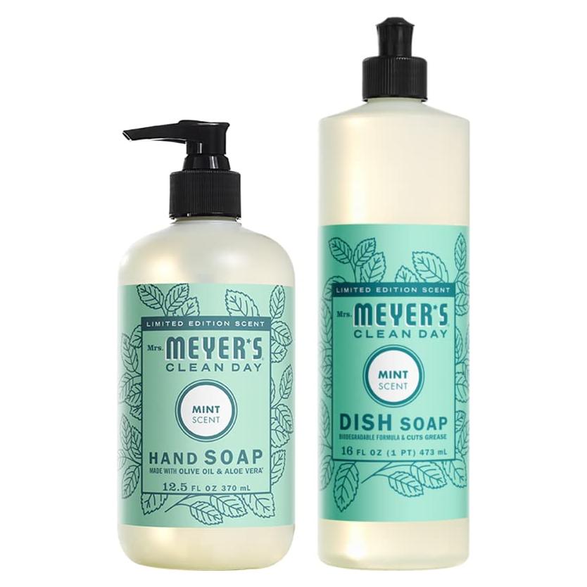 Jabón Líquido para Manos y Platos Sra. Meyer's Menta 354ml + 453ml