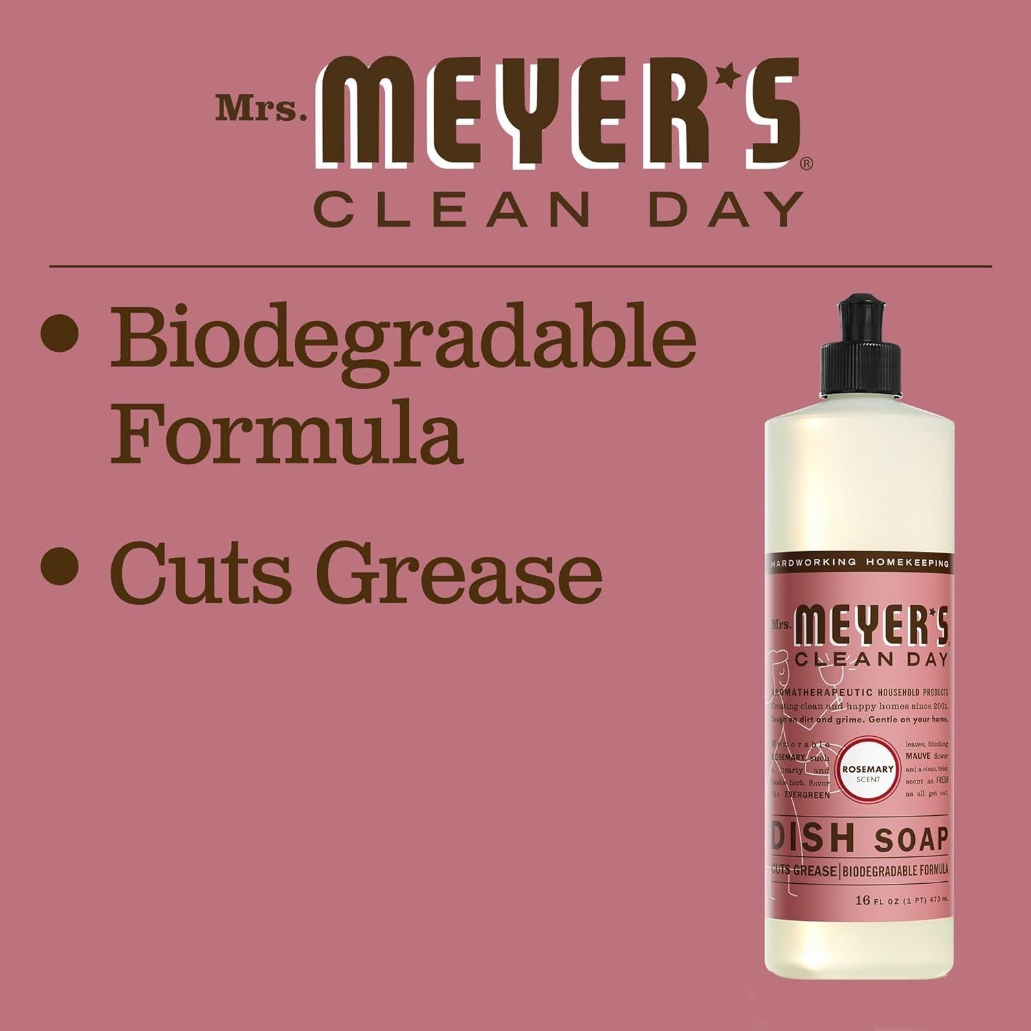 Jabón Líquido para Platos Sra. Meyer's Romero 3x0.47L