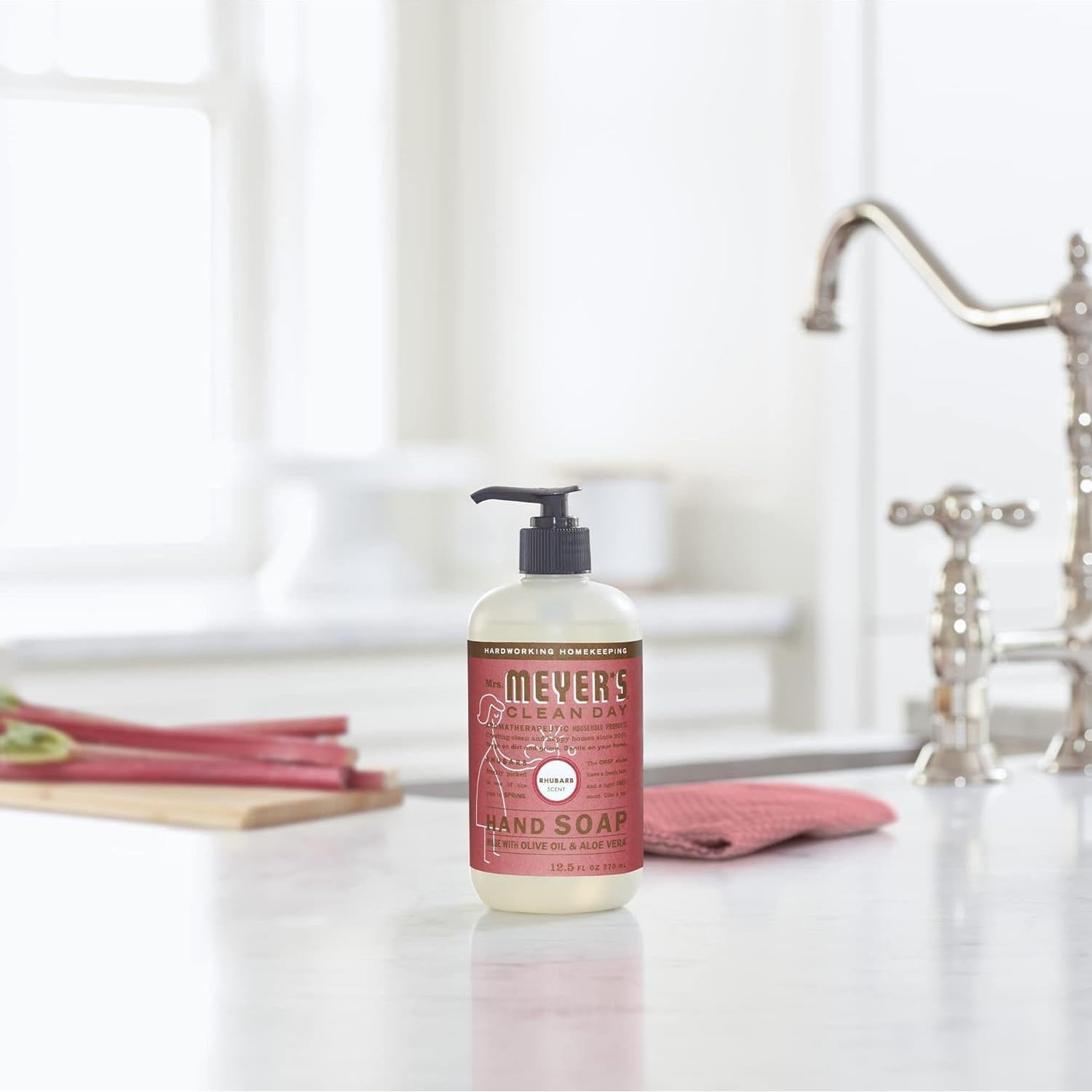 Jabón Líquido para Manos Mrs. Meyer's Ruibarbo 3 x 370 ml