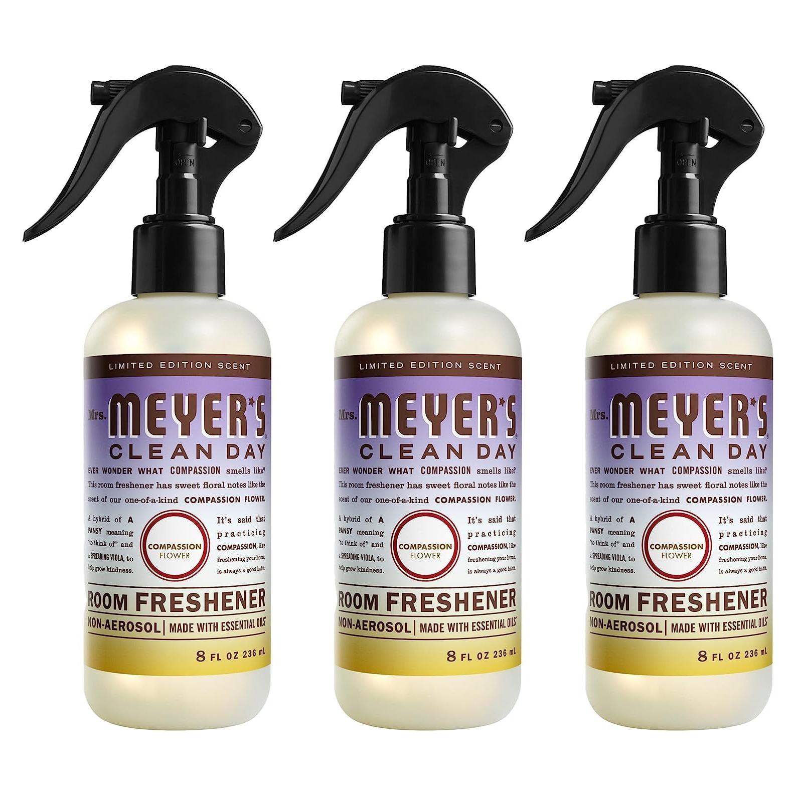 Ambientador Spray No Aerosol Mrs. Meyer's 3x236.6ml Flor de Compasión
