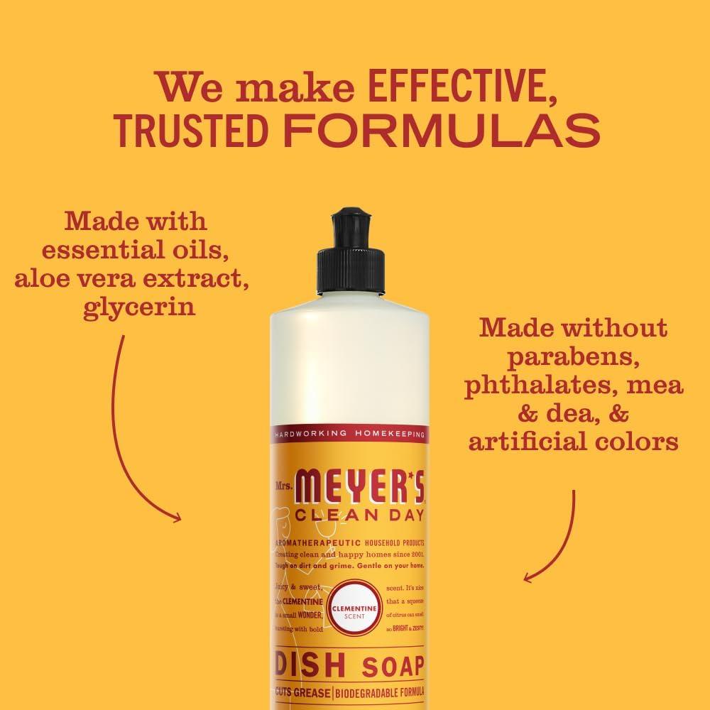 Jabón Líquido para Platos Mrs. Meyer's 3x473ml Aroma Clementina