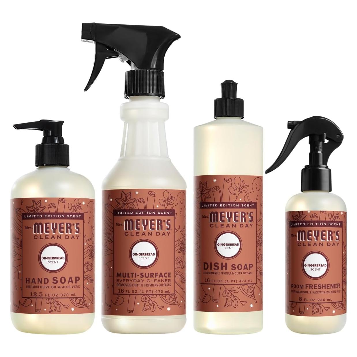 Paquete de Variedad 4 Productos MRS. MEYER'S CLEAN DAY Pan de Jengibre