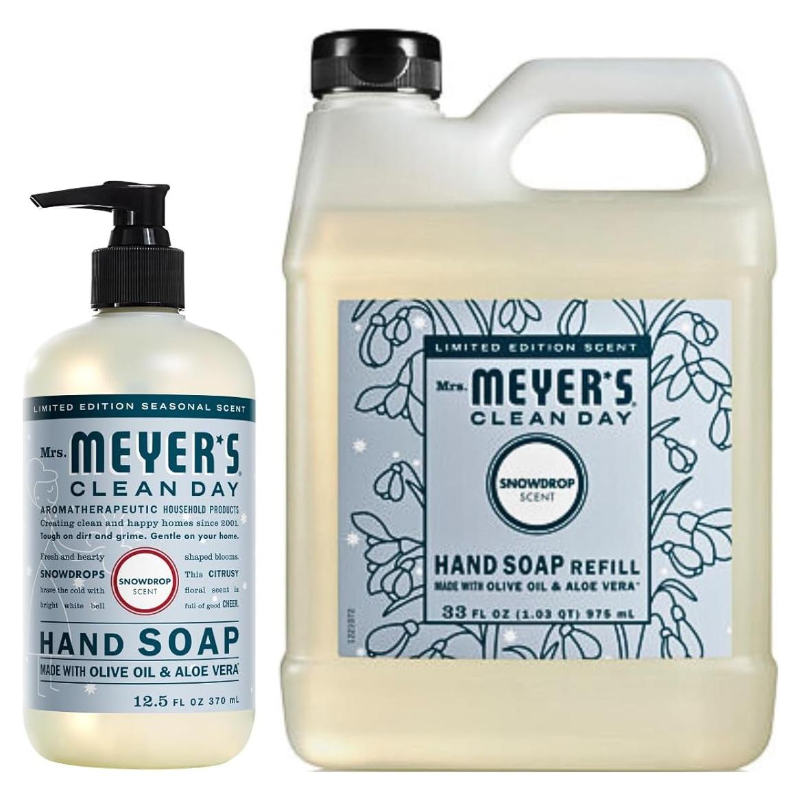 Jabón de Manos Líquido MRS. MEYER'S CLEAN DAY 975ml + 370ml