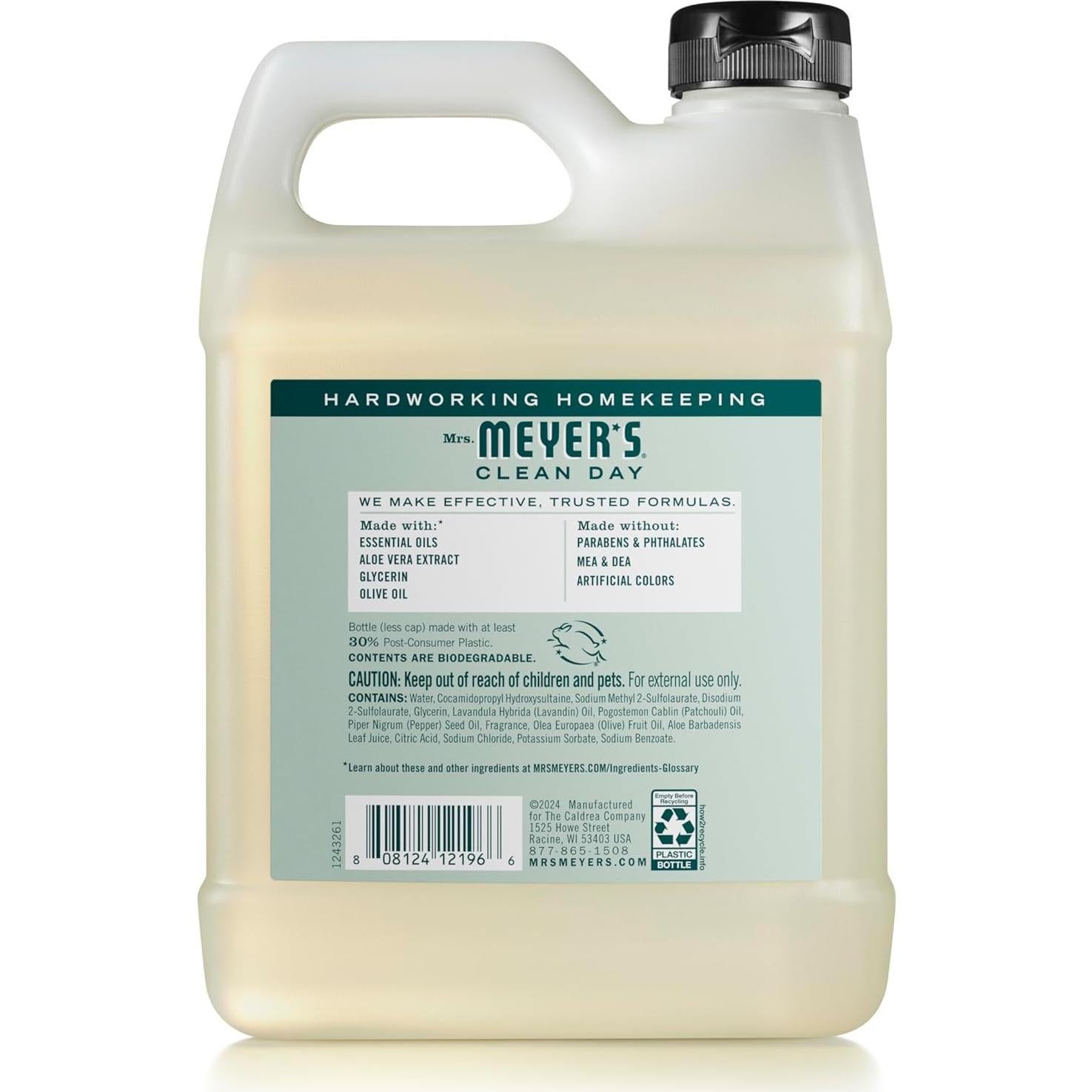 Jabón Líquido para Manos Mrs. Meyer’s 0.98L Madera de Abedul