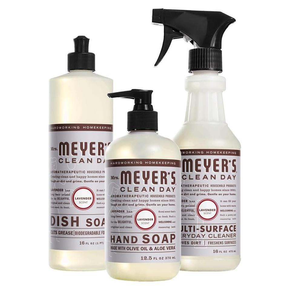 Set de Regalo de Limpieza de Cocina Mrs. Meyer's - Jabón y Limpiador