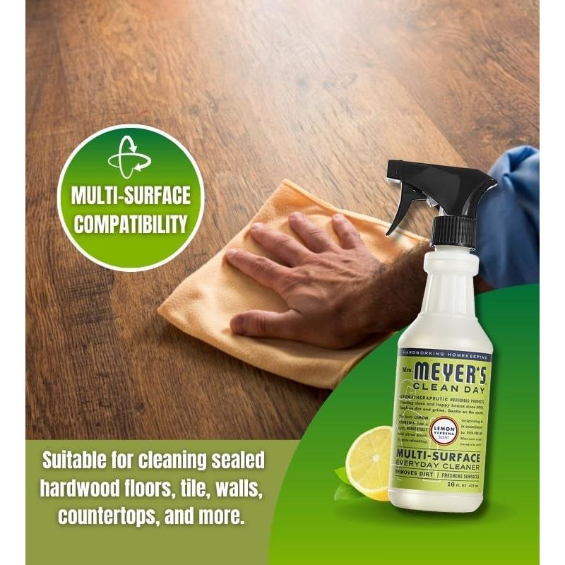 Spray Limpiador Multiusos Mrs Meyers 473ml + 5 Toallitas Reutilizables