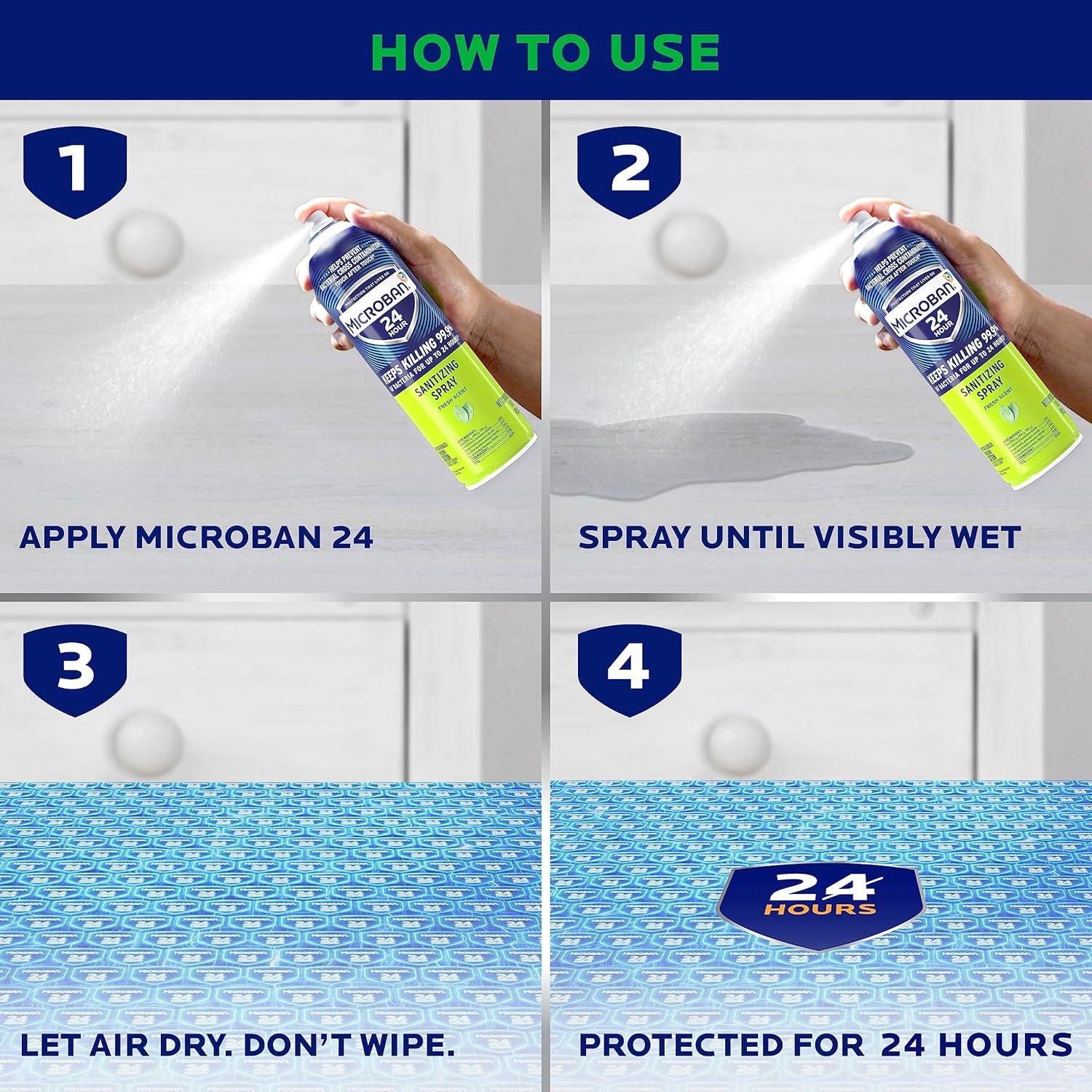 Desinfectante Spray Microban 24 Horas 425g Aroma Fresco