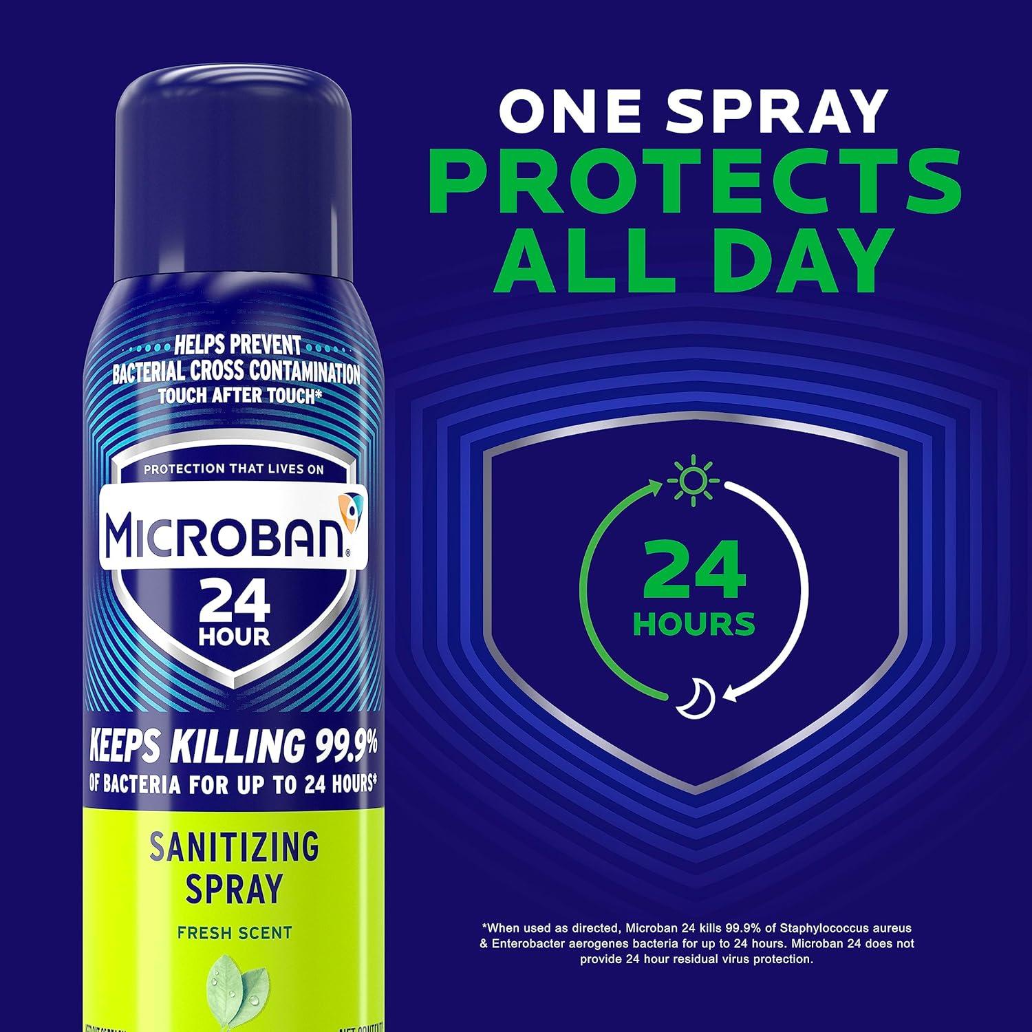 Desinfectante Spray Microban 24 Horas 425g Aroma Fresco