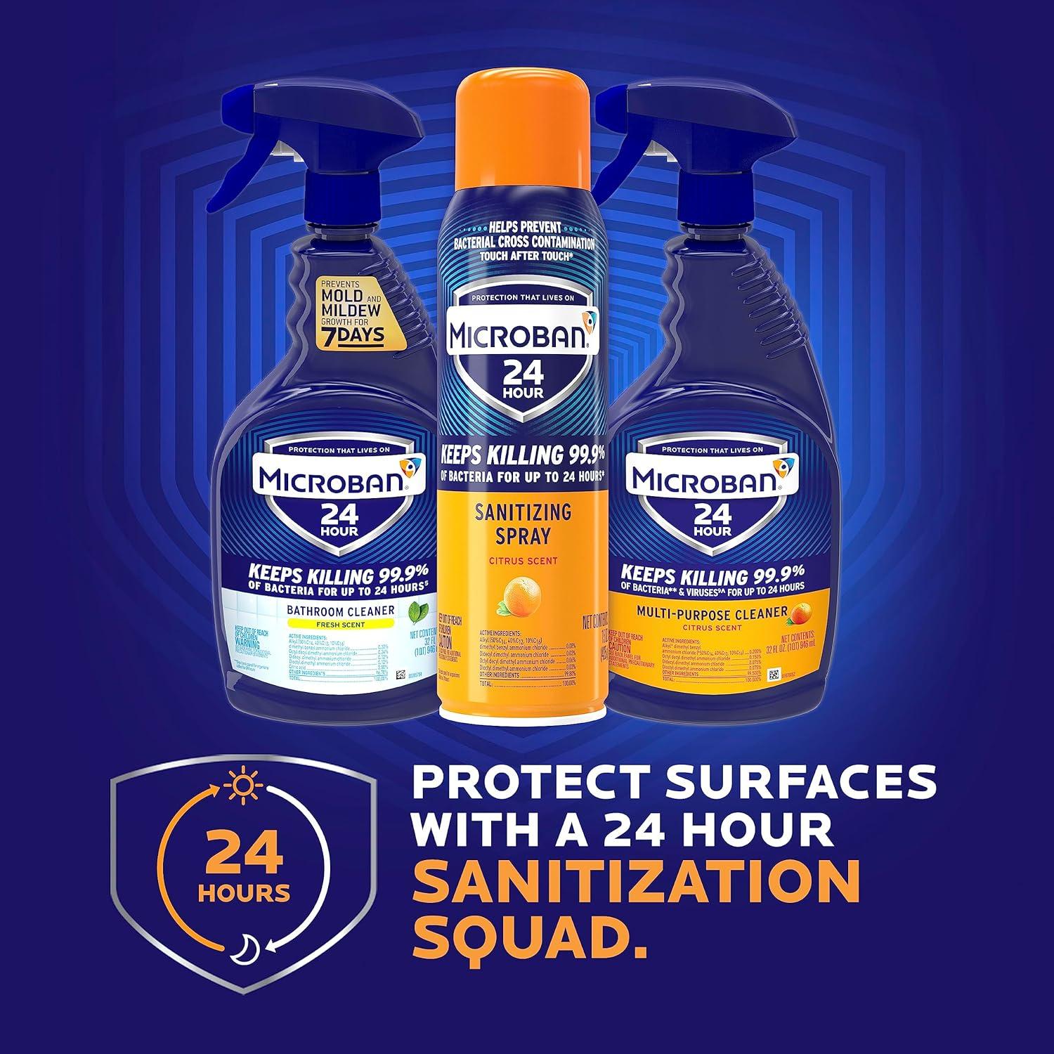 Desinfectante Spray Microban 24 Horas 425g Aroma Fresco