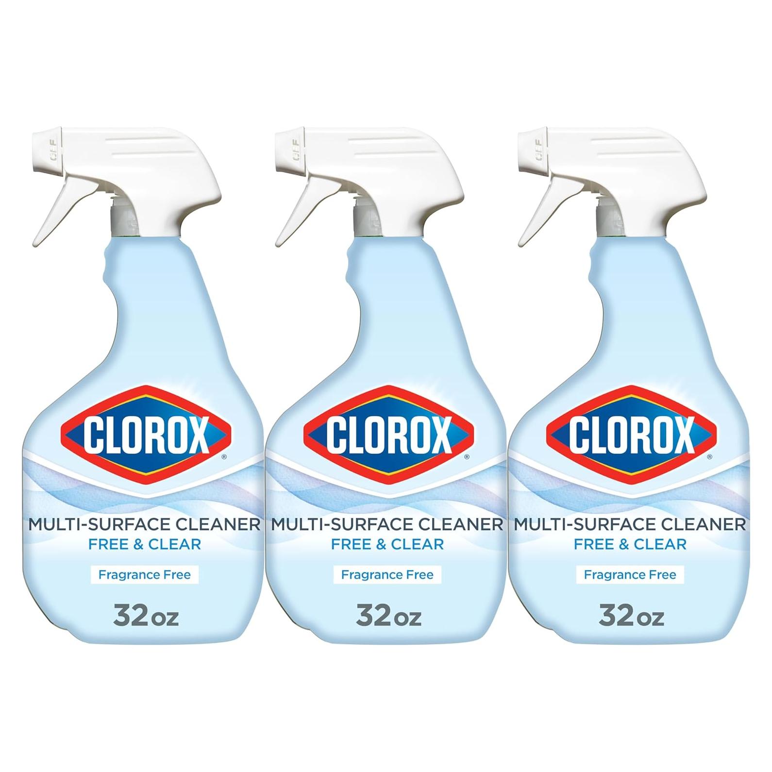 Limpiador Multi Superficies Clorox Libre y Claro 0.95L Paquete 3