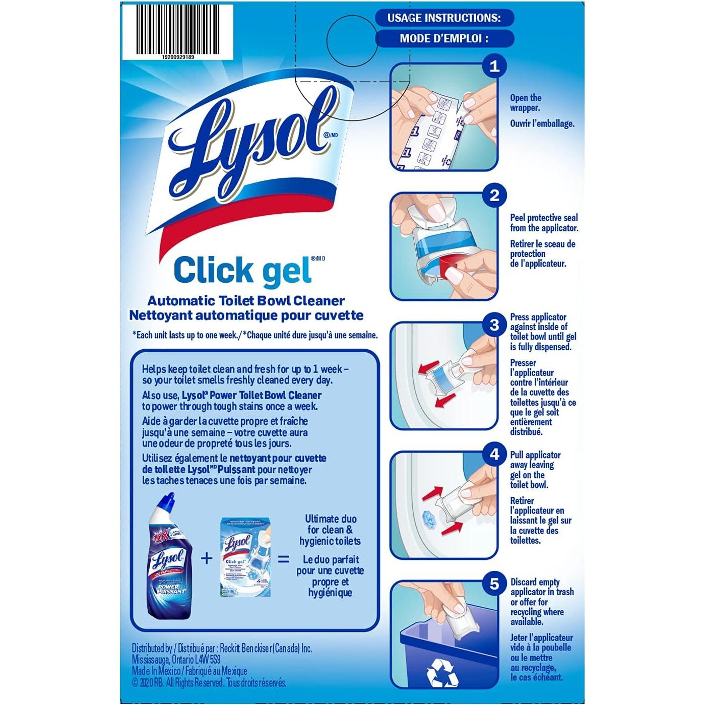 Gel Limpiador Automático de Inodoro Lysol Fresco Oceánico - 6 Aplicadores