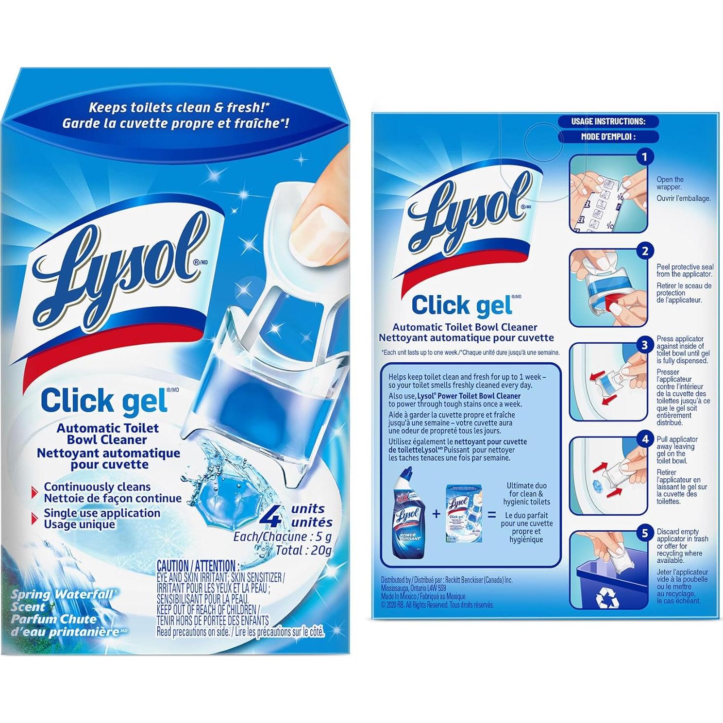 Gel Limpiador Automático de Inodoro Lysol Fresco Oceánico - 6 Aplicadores