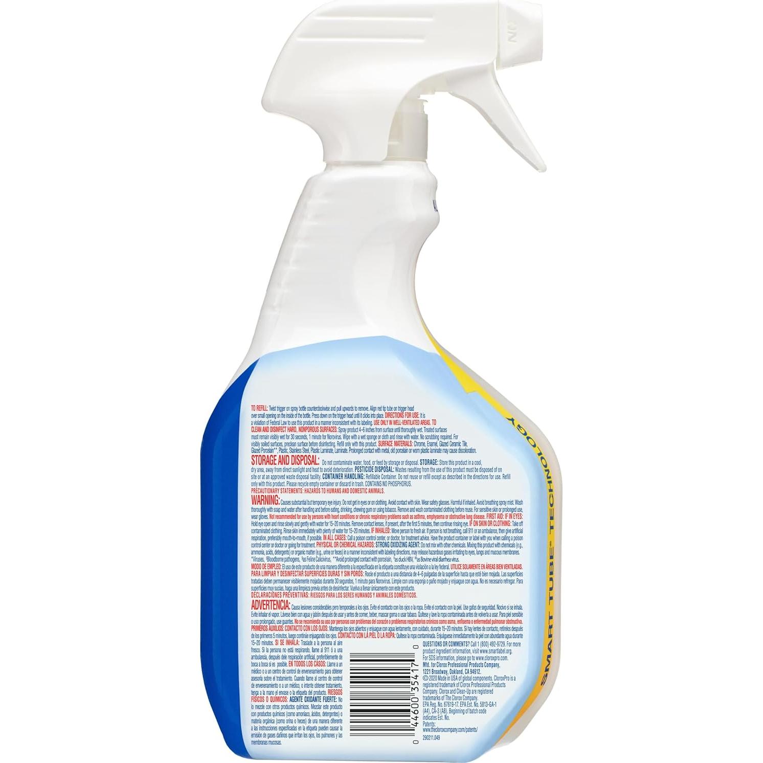 CloroxPro Limpiador Desinfectante con Lejía Spray 9x32oz