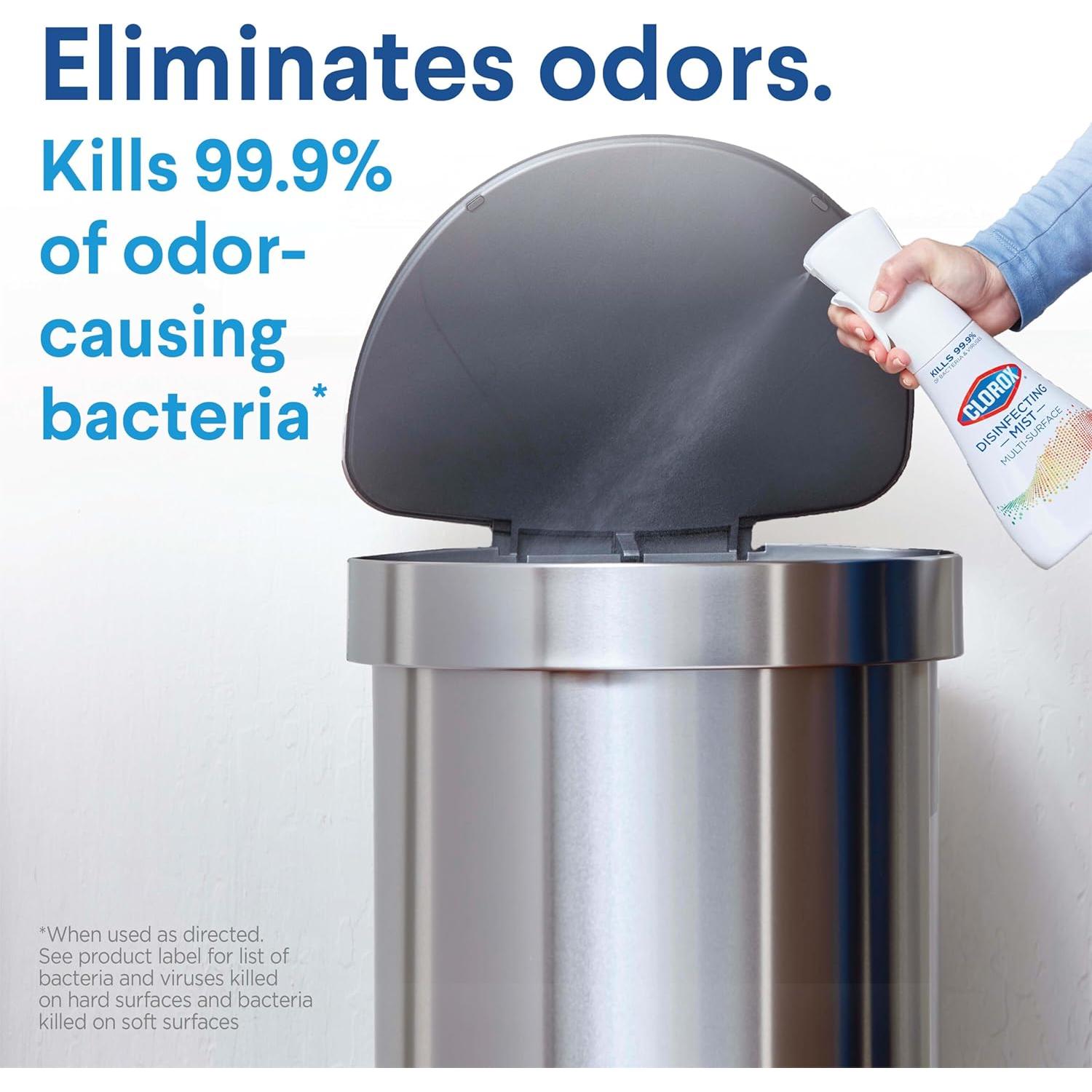 Clorox Mist Desinfectante 3 en 1 Limón Mandarina 3 Recargas 473 ml