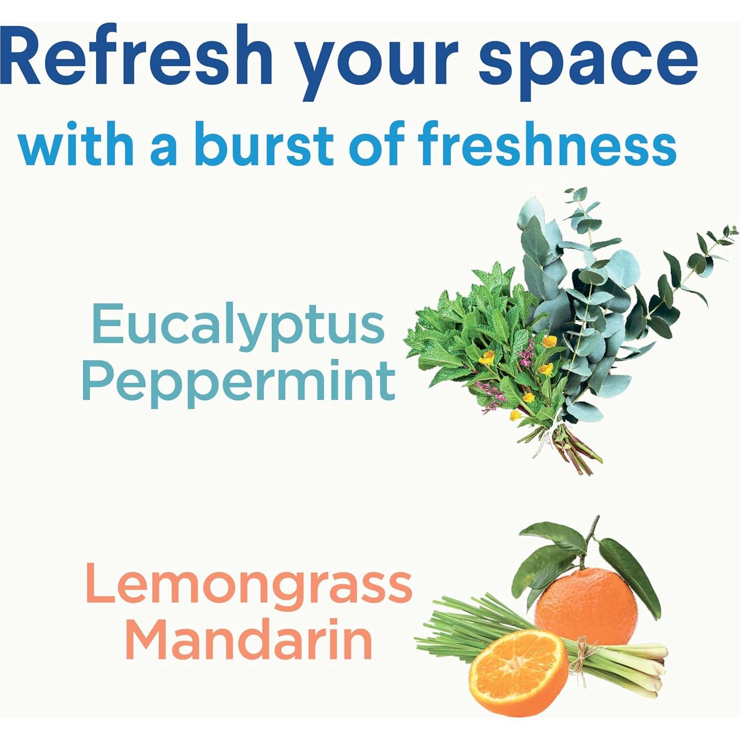 Clorox Mist Desinfectante 3 en 1 Limón Mandarina 3 Recargas 473 ml