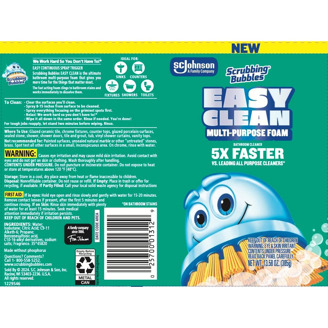 Limpiador de Baño en Espuma Scrubbing Bubbles 384.5ml