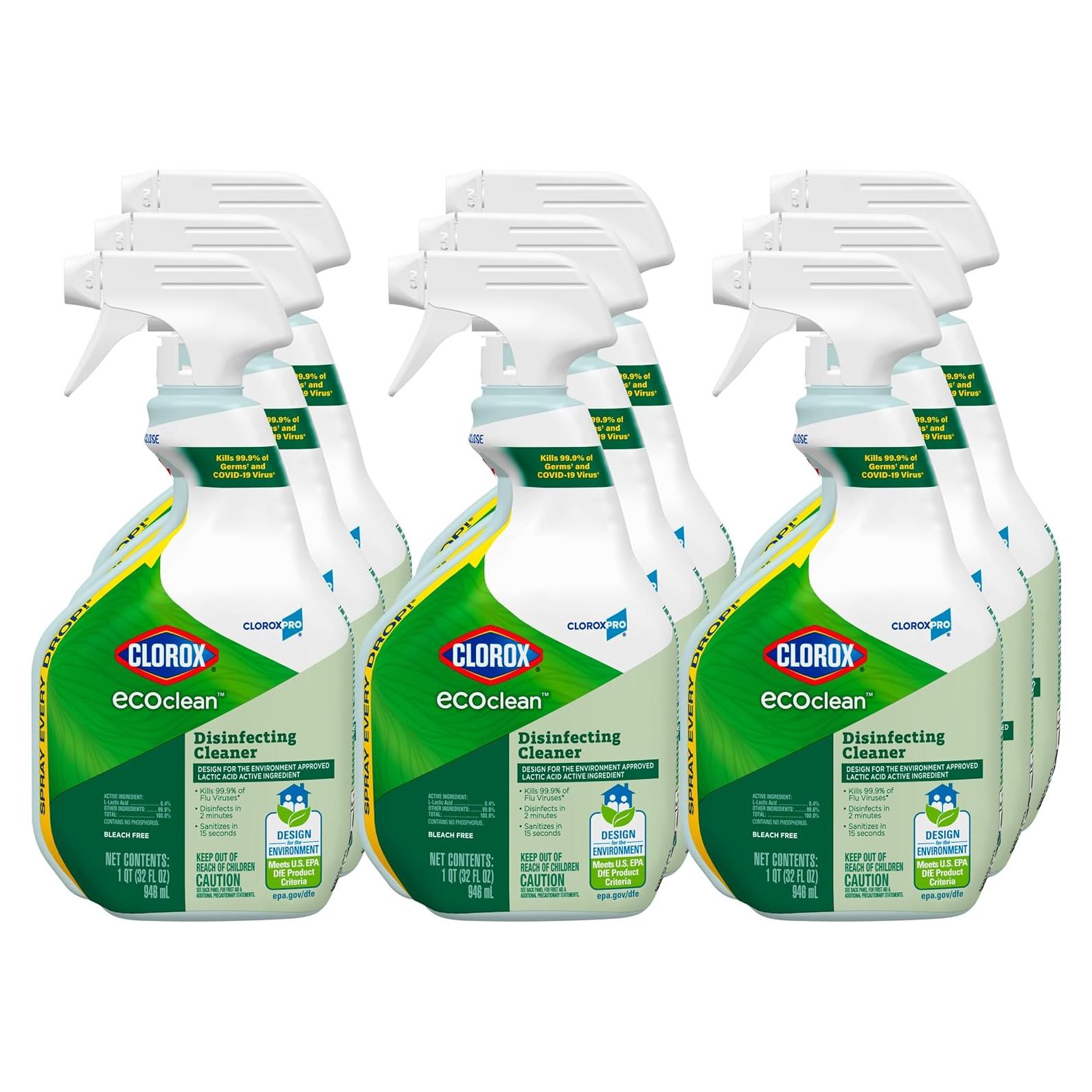 Limpiador Desinfectante Clorox EcoClean 0.95L Paquete de 9